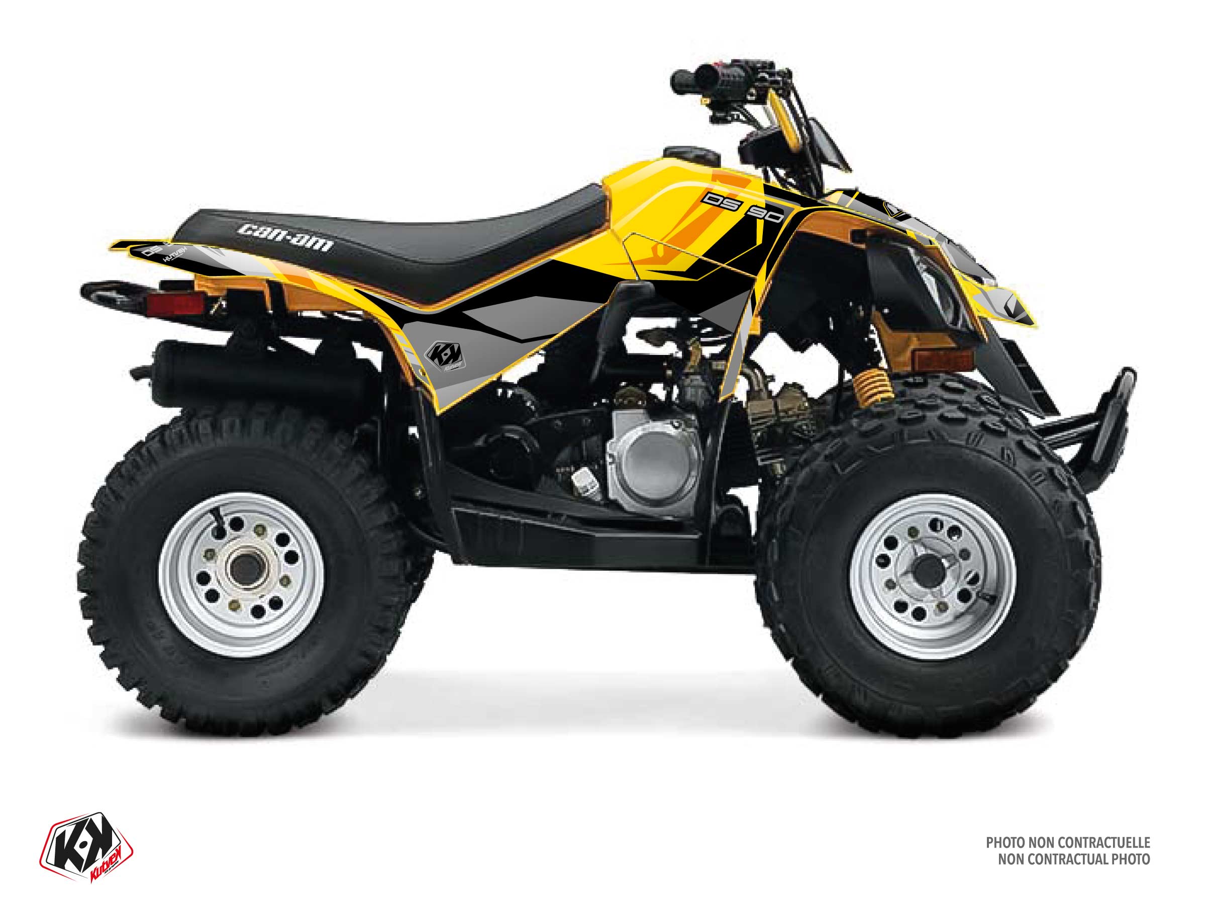 can-am atv kliff  graphic kit yellow