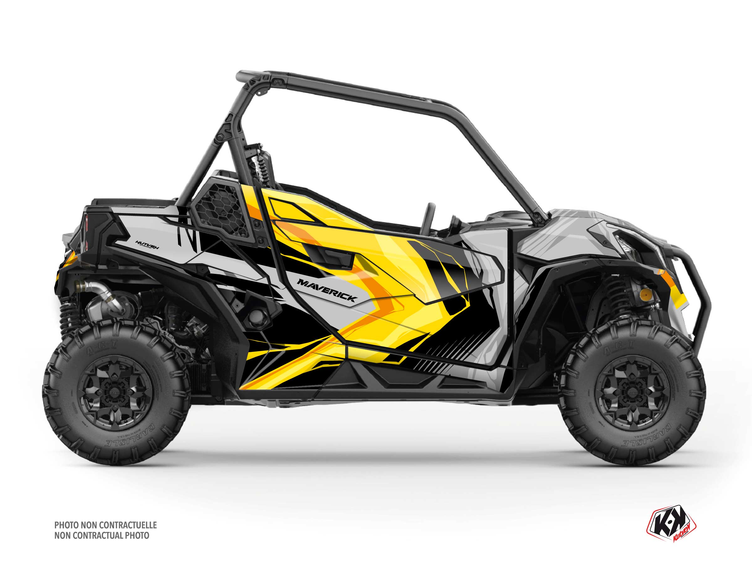 Kit Graphique ssv can-am maverick trail kliff jaune