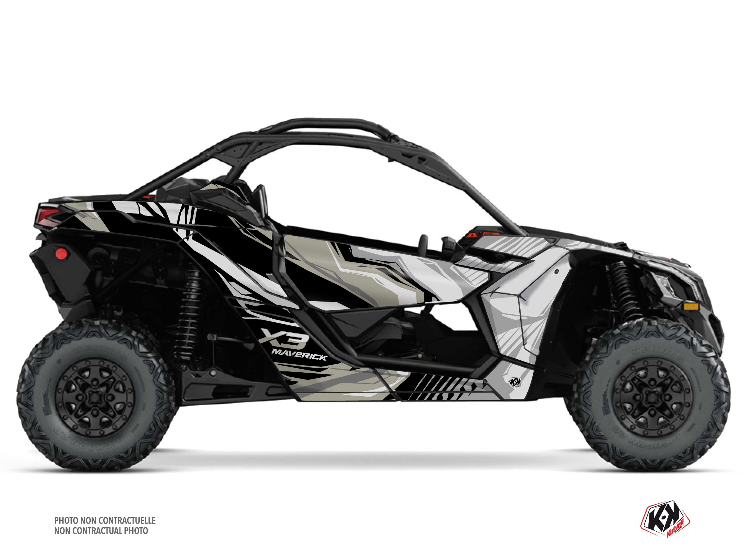can-am utv kliff  graphic kit chalk