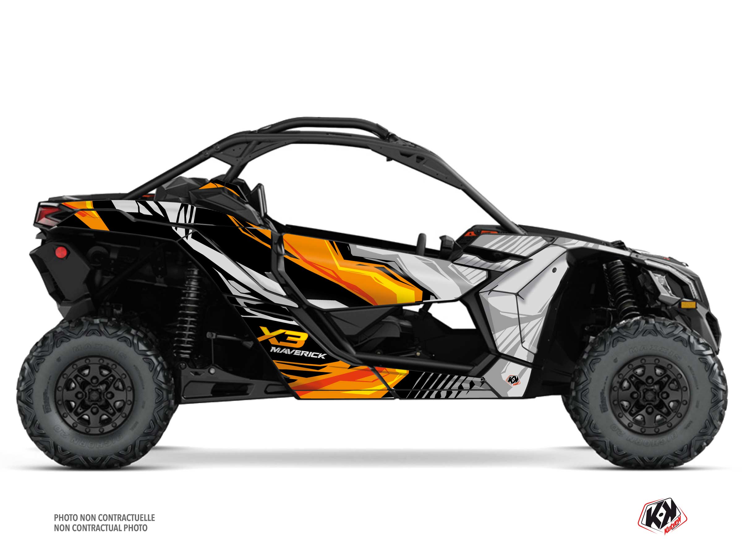 can-am utv kliff  graphic kit orange