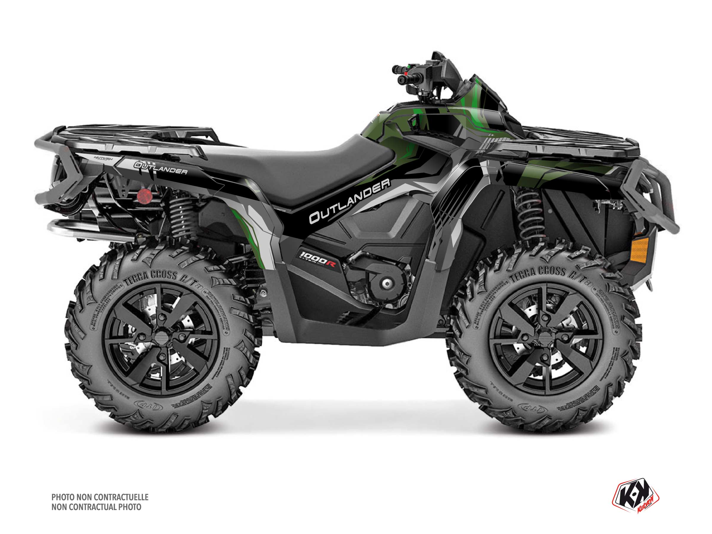 can-am atv kliff  graphic kit green