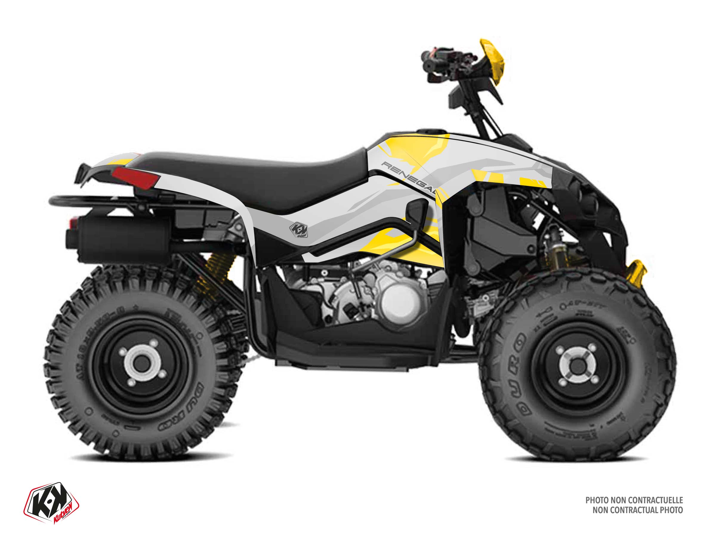 can-am atv kliff  graphic kit grey-yellow
