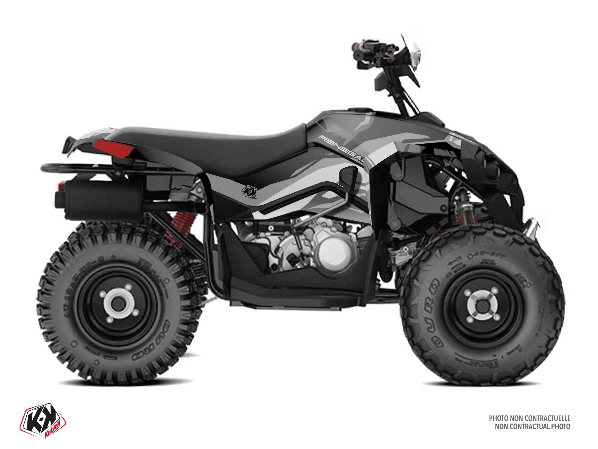 can-am atv kliff  graphic kit grey