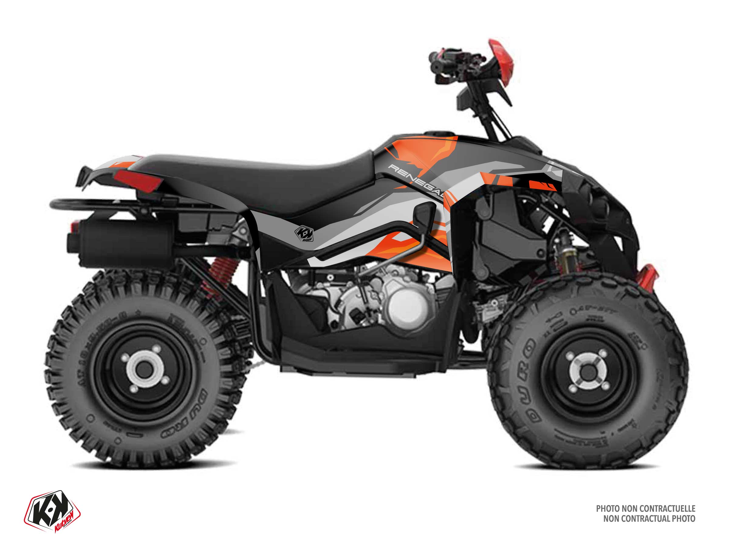 can-am atv kliff  graphic kit red