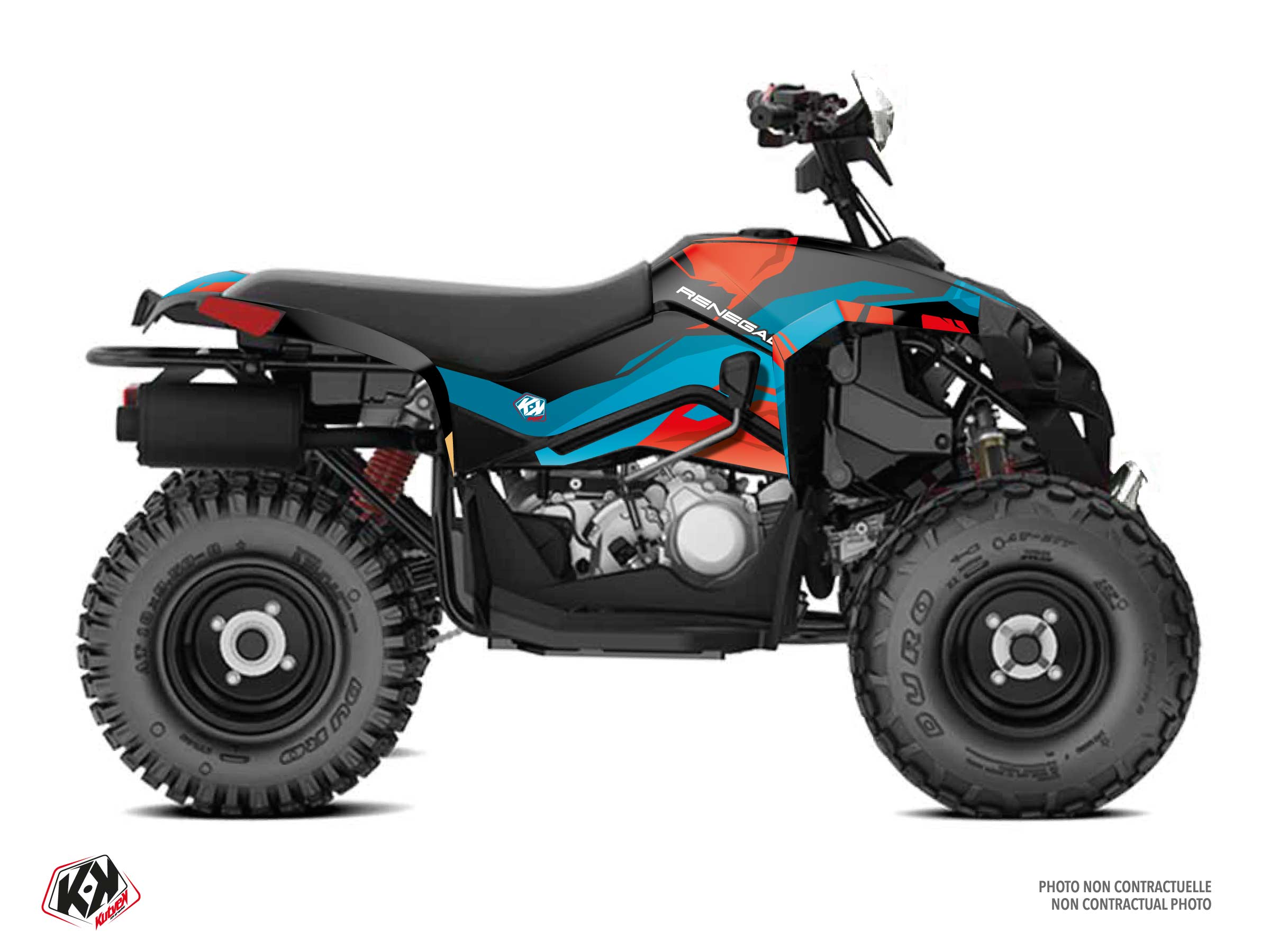 can-am atv kliff  graphic kit turquoise