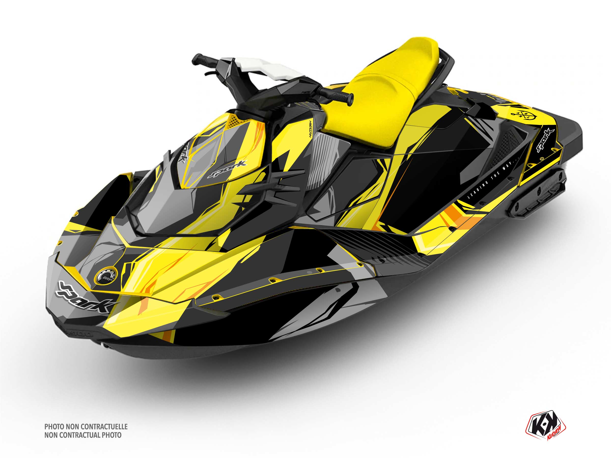 Seadoo Spark Jet-Ski Kliff Graphic Kit Yellow Full