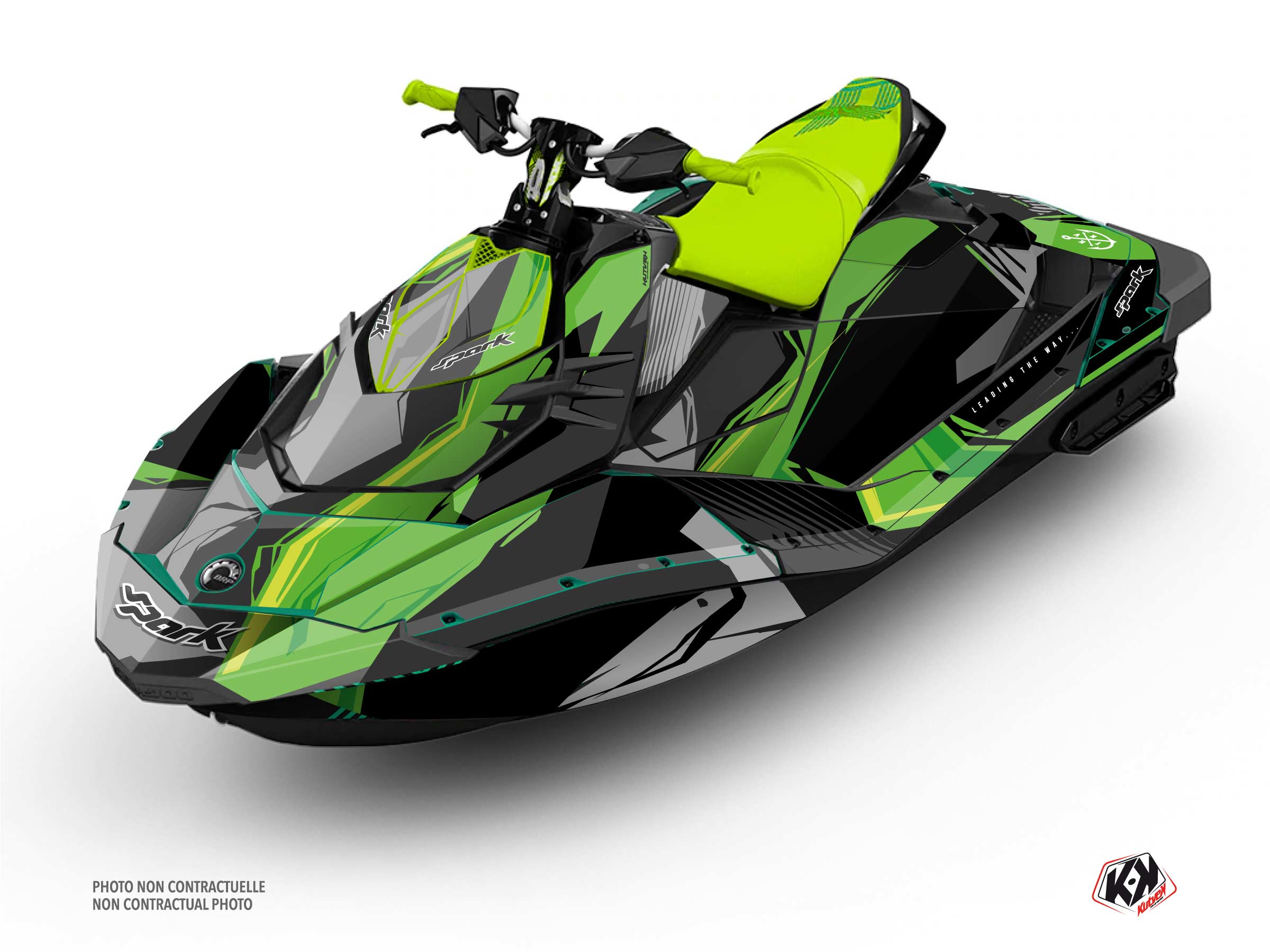 Seadoo Spark Jet-Ski Kliff Graphic Kit Green Full