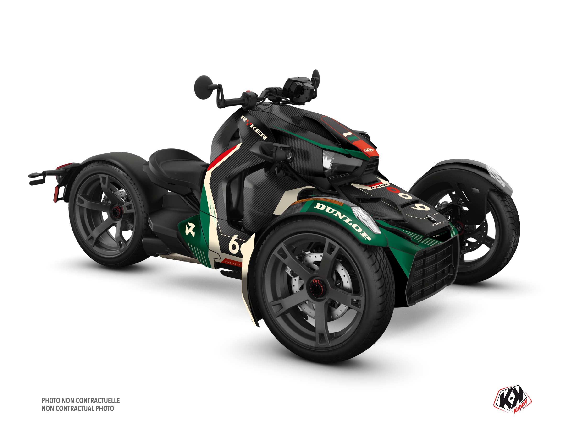 Can Am Ryker 600 Roadster Klover Graphic Kit Green