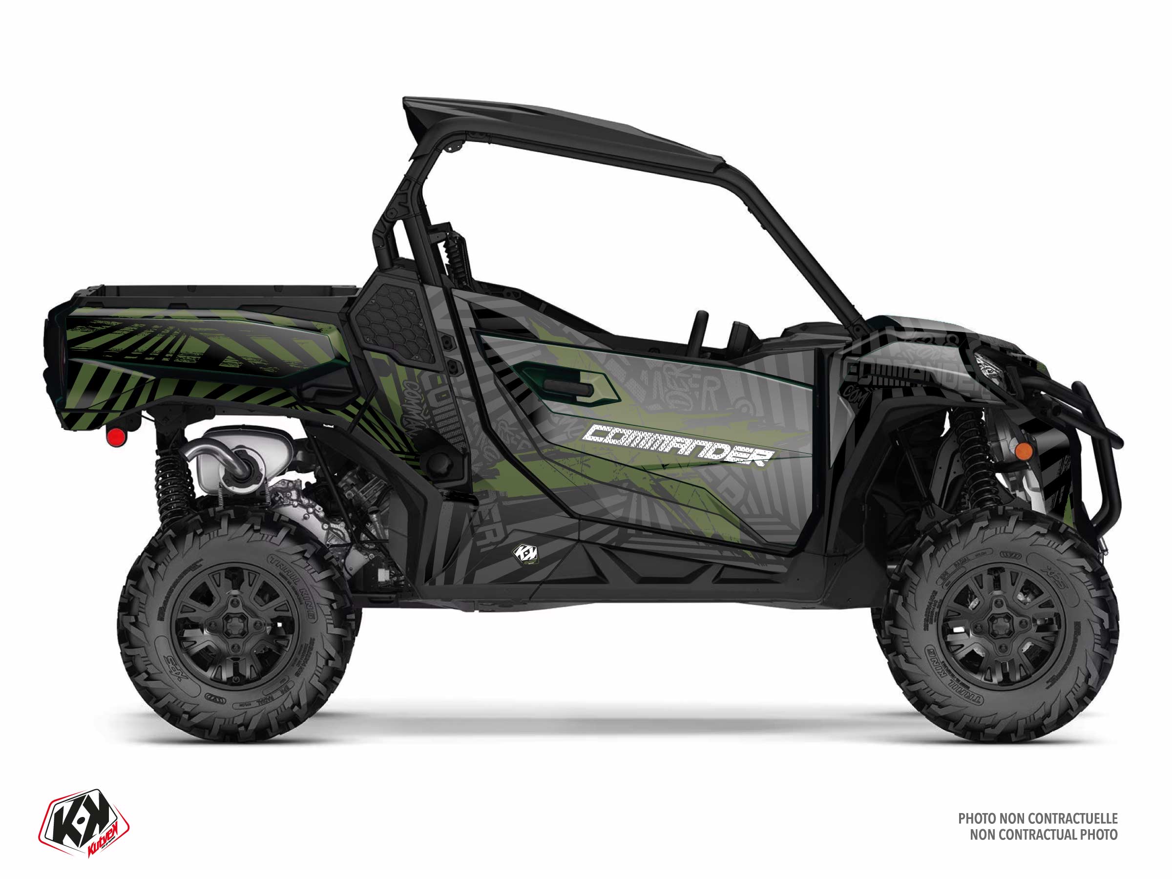 can-am utv kollector  graphic kit green