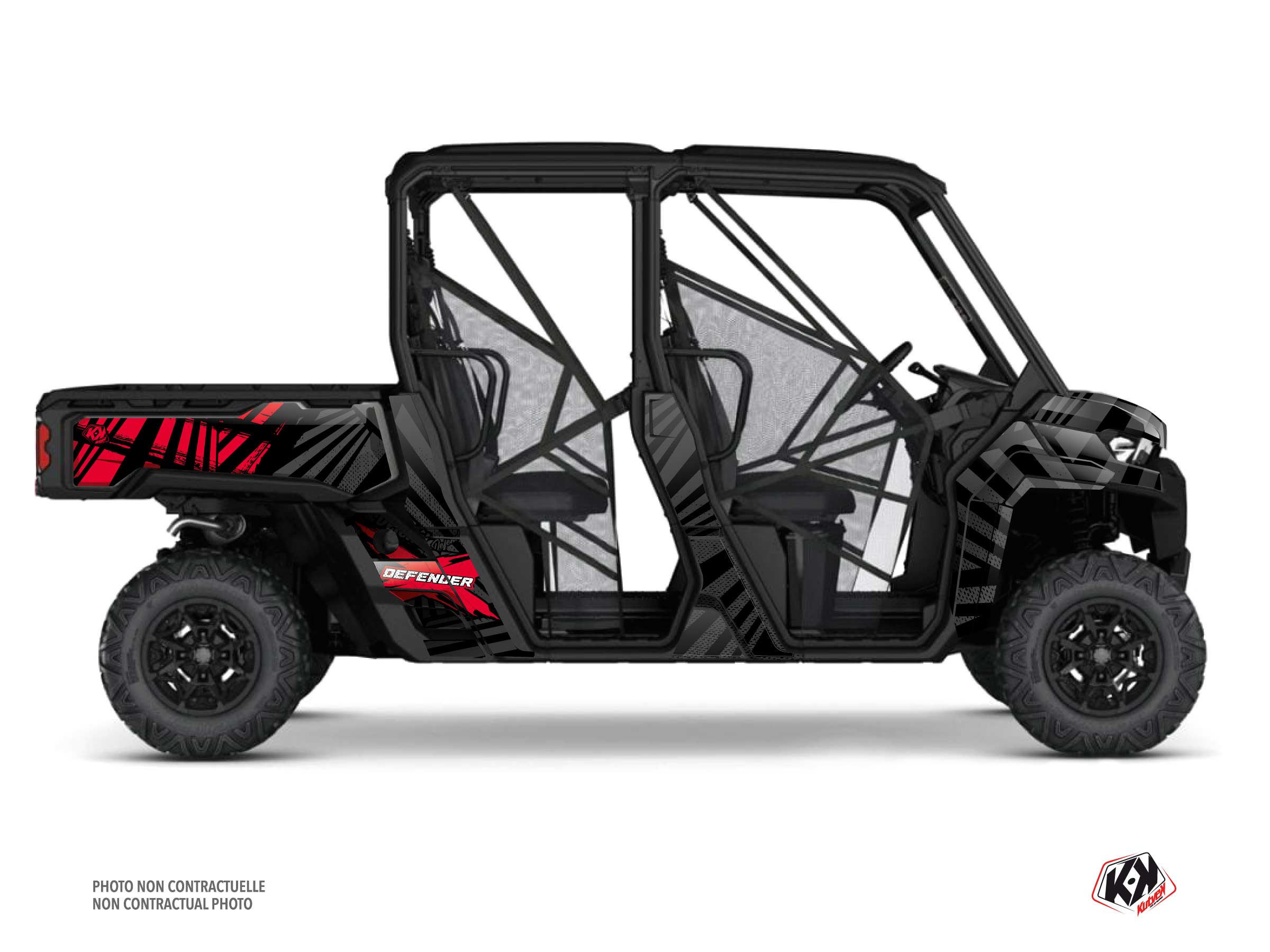 Kit Graphique ssv can-am defender max kollector rouge