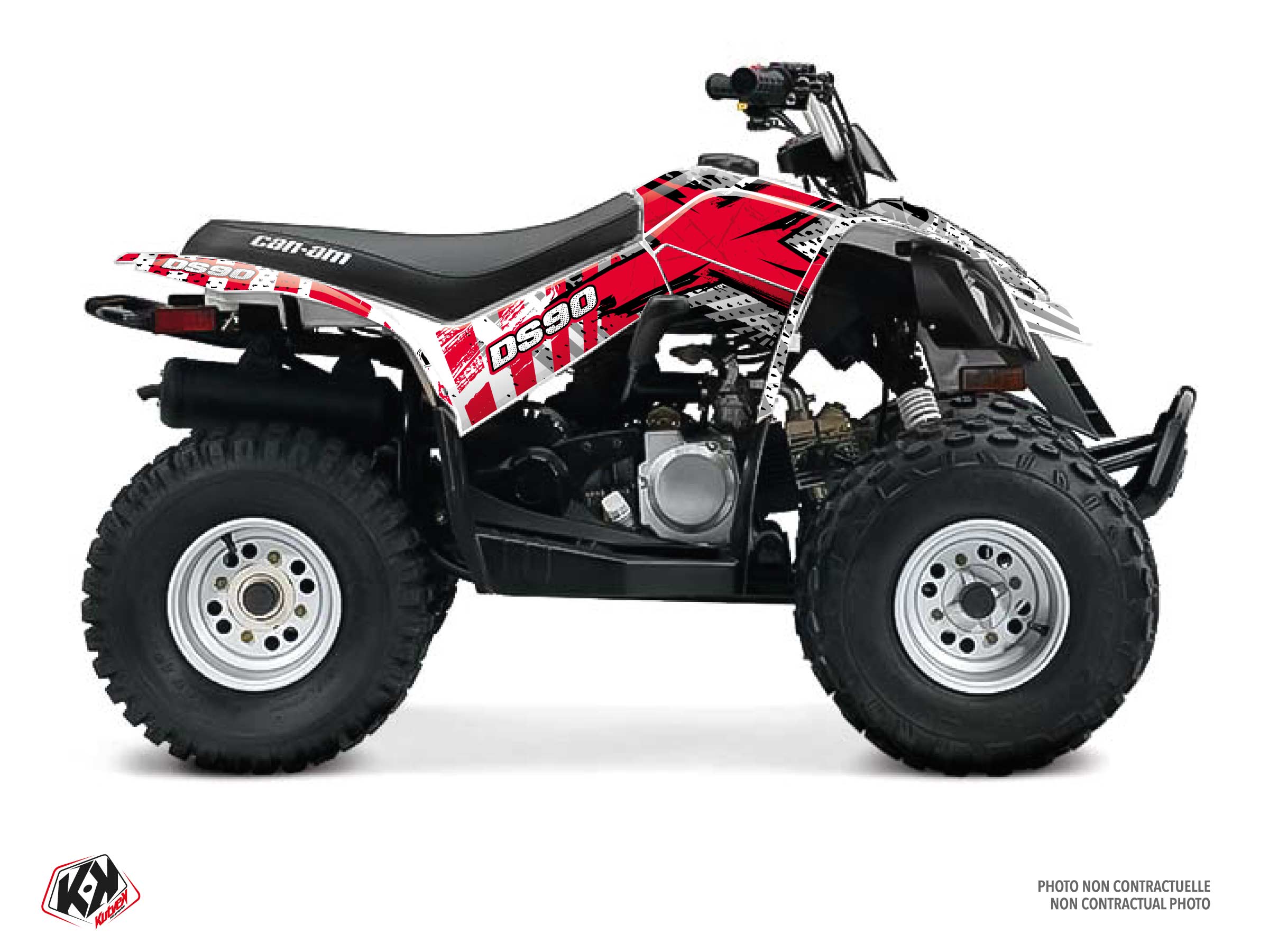 can-am atv kollector  graphic kit white