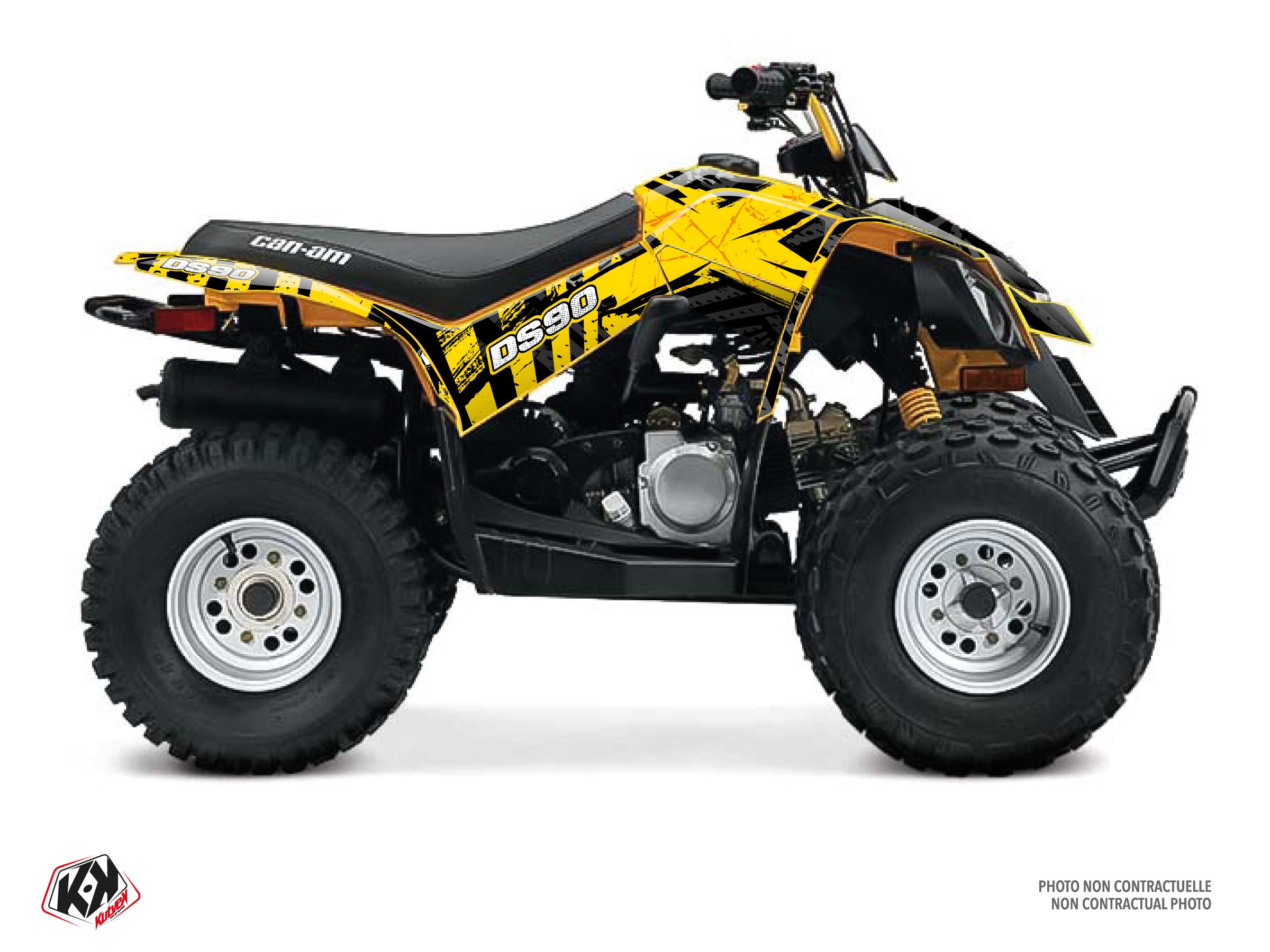 can-am atv kollector  graphic kit yellow