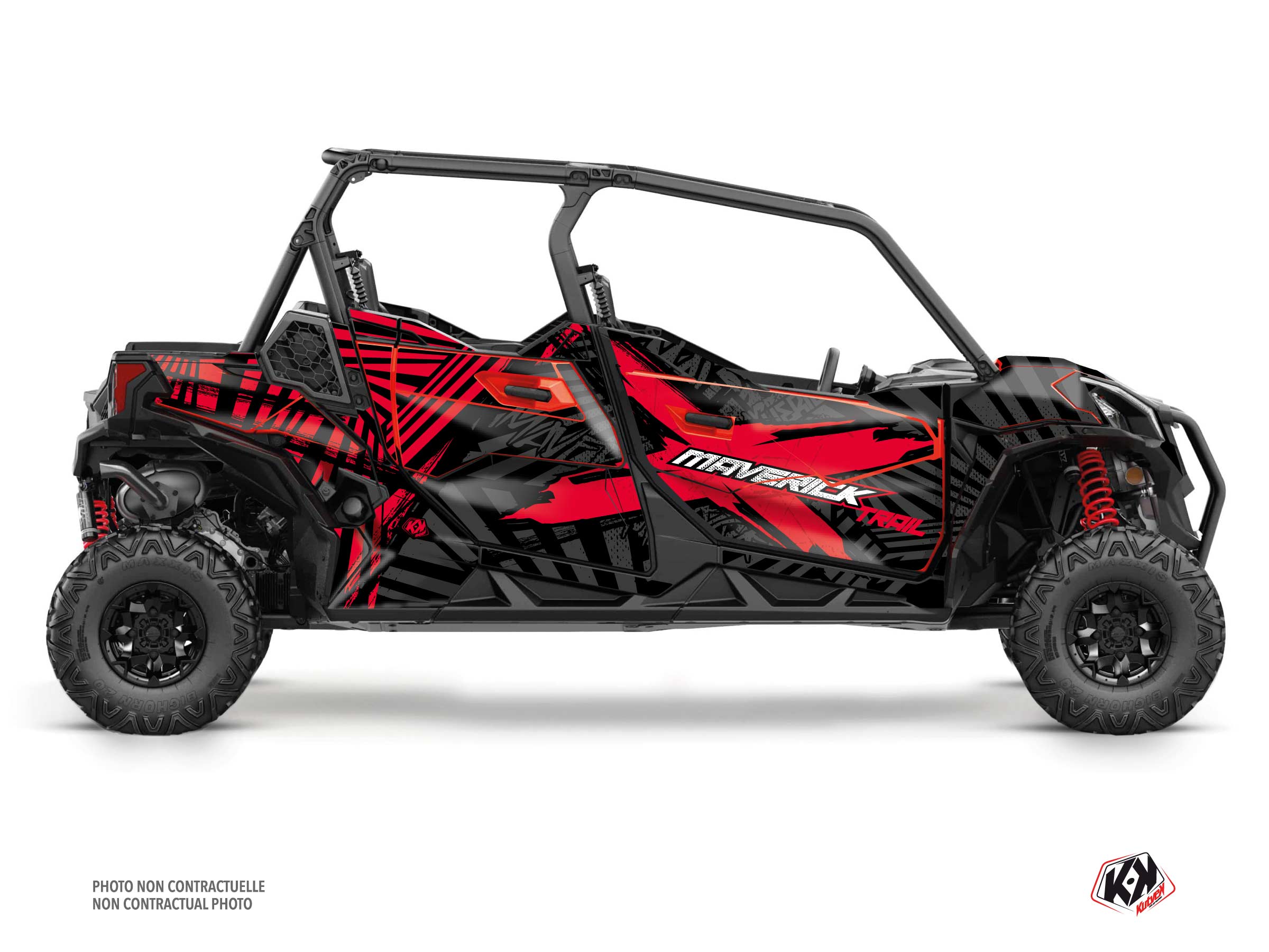 Kit Graphique ssv can-am maverick sport max kollector rouge