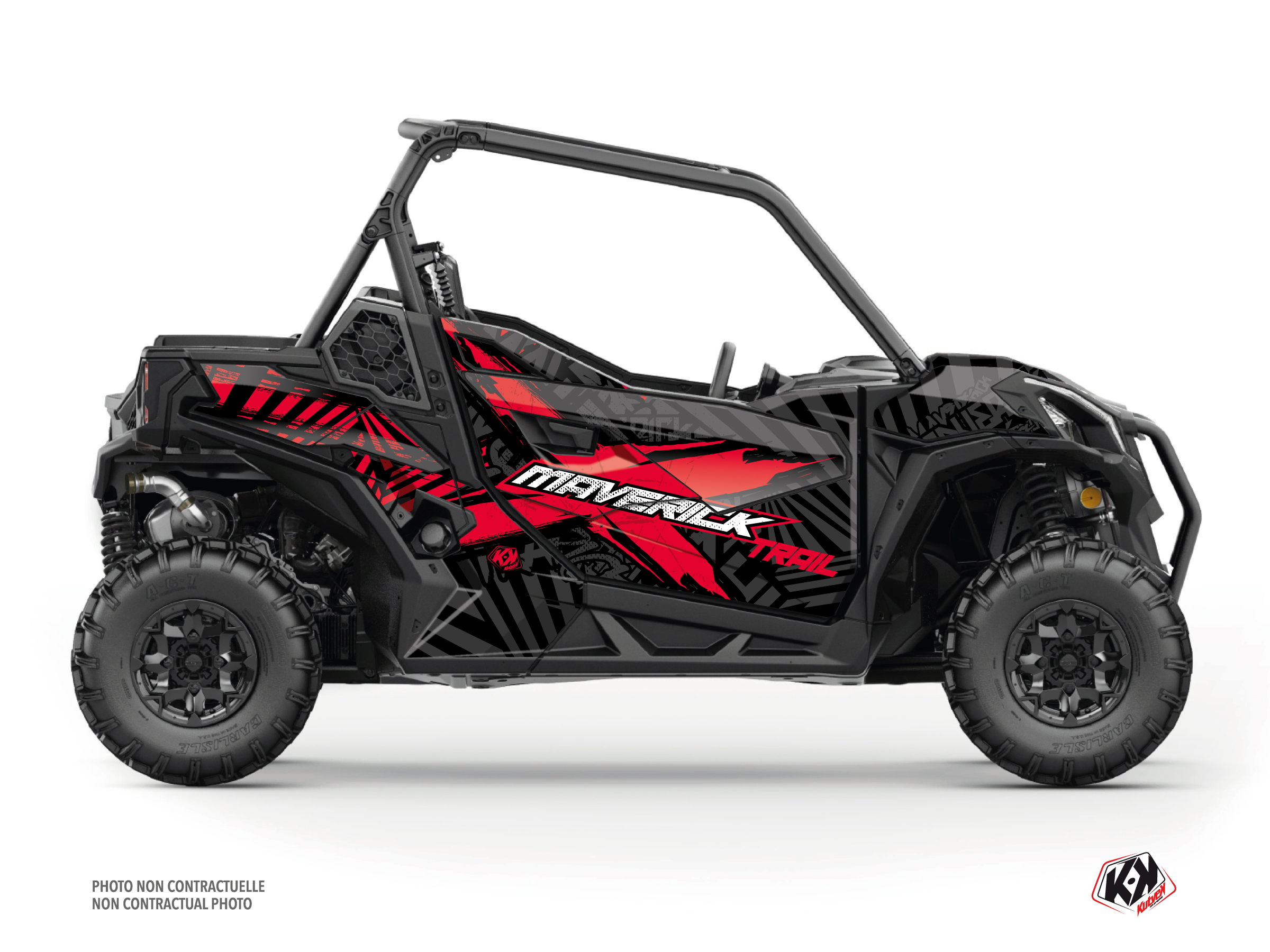 kit déco ssv can-am maverick trail kollector rouge