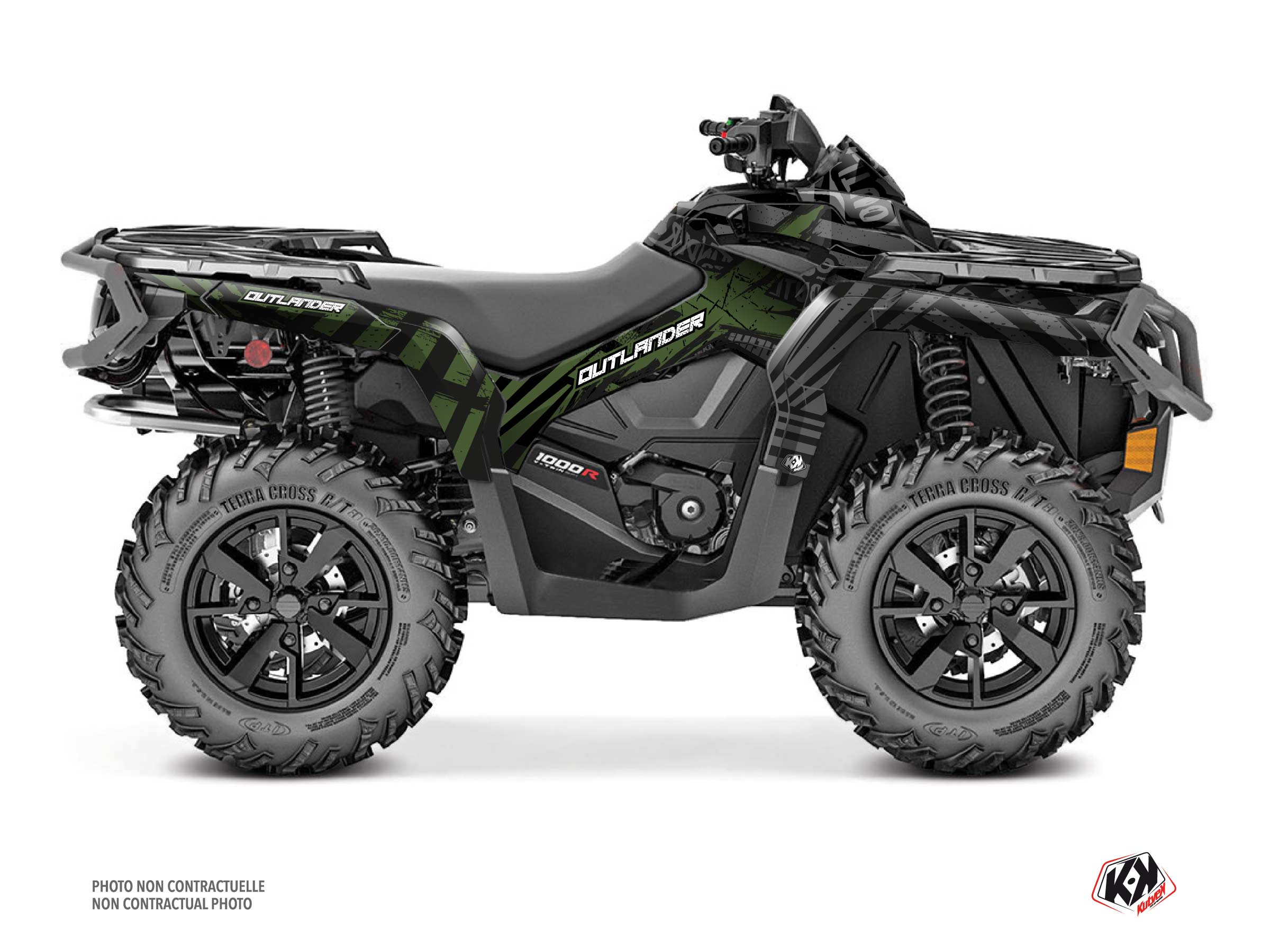 can-am atv kollector  graphic kit green