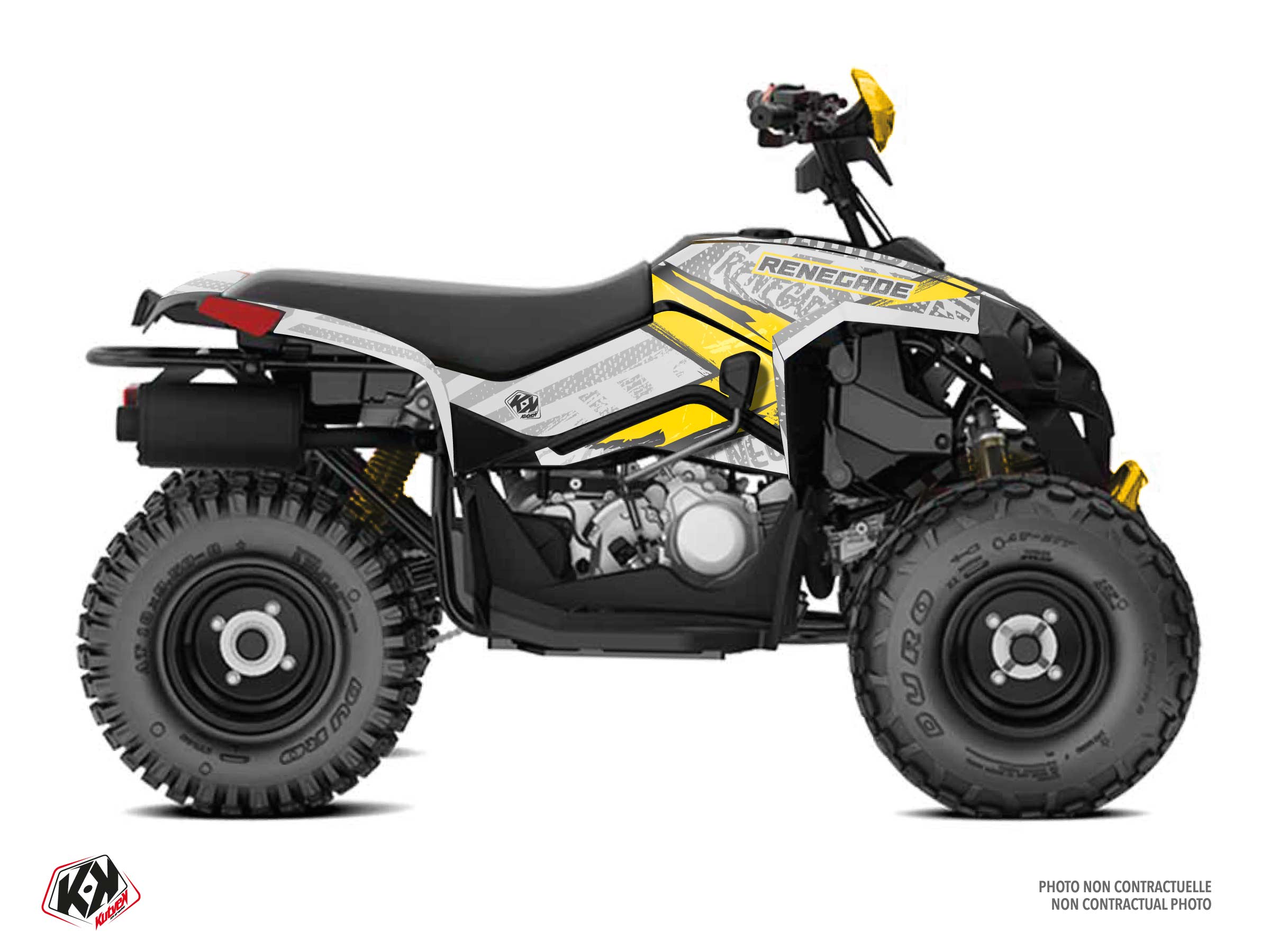 can-am atv kollector  graphic kit grey-yellow