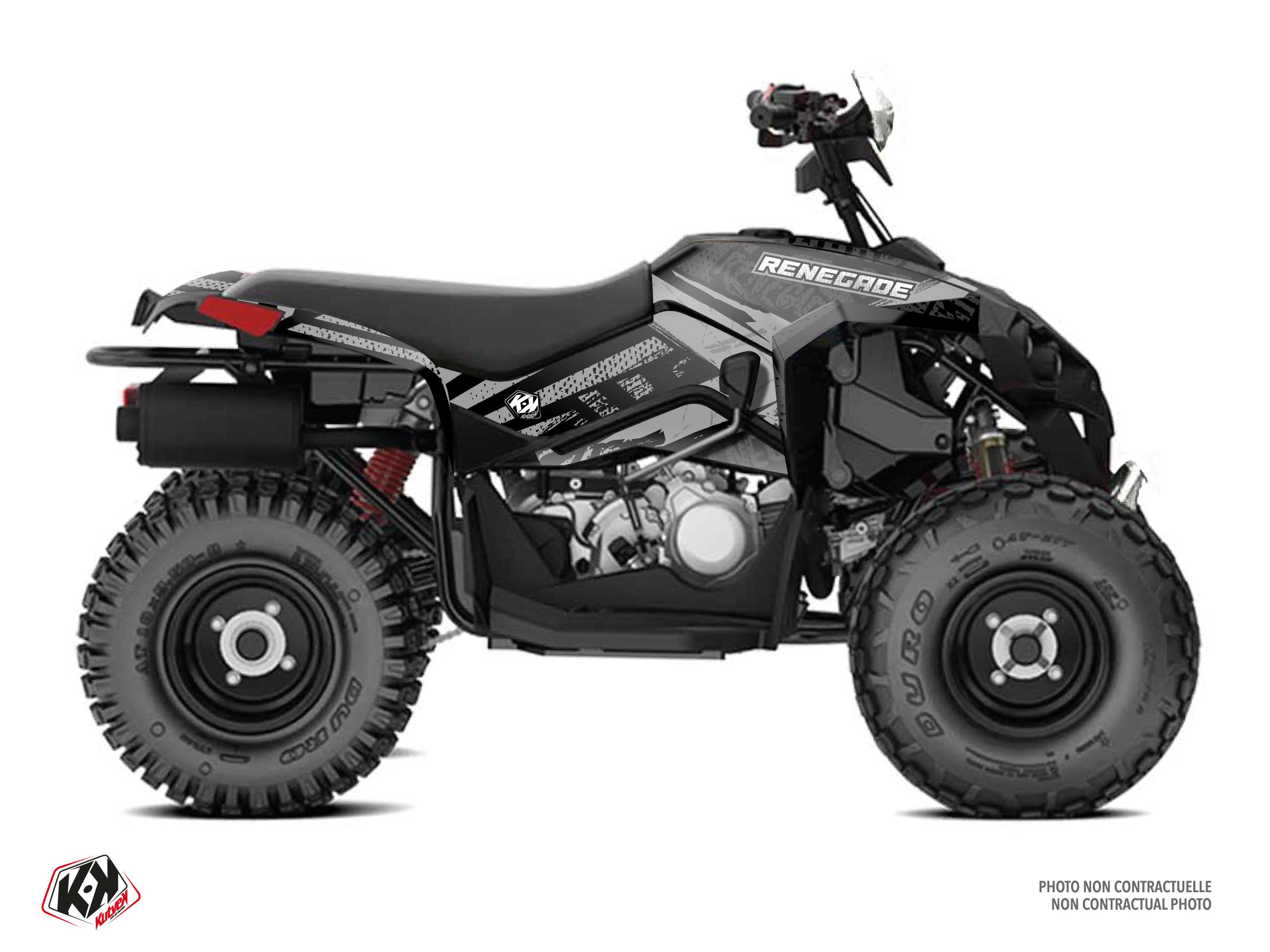 can-am atv kollector  graphic kit grey