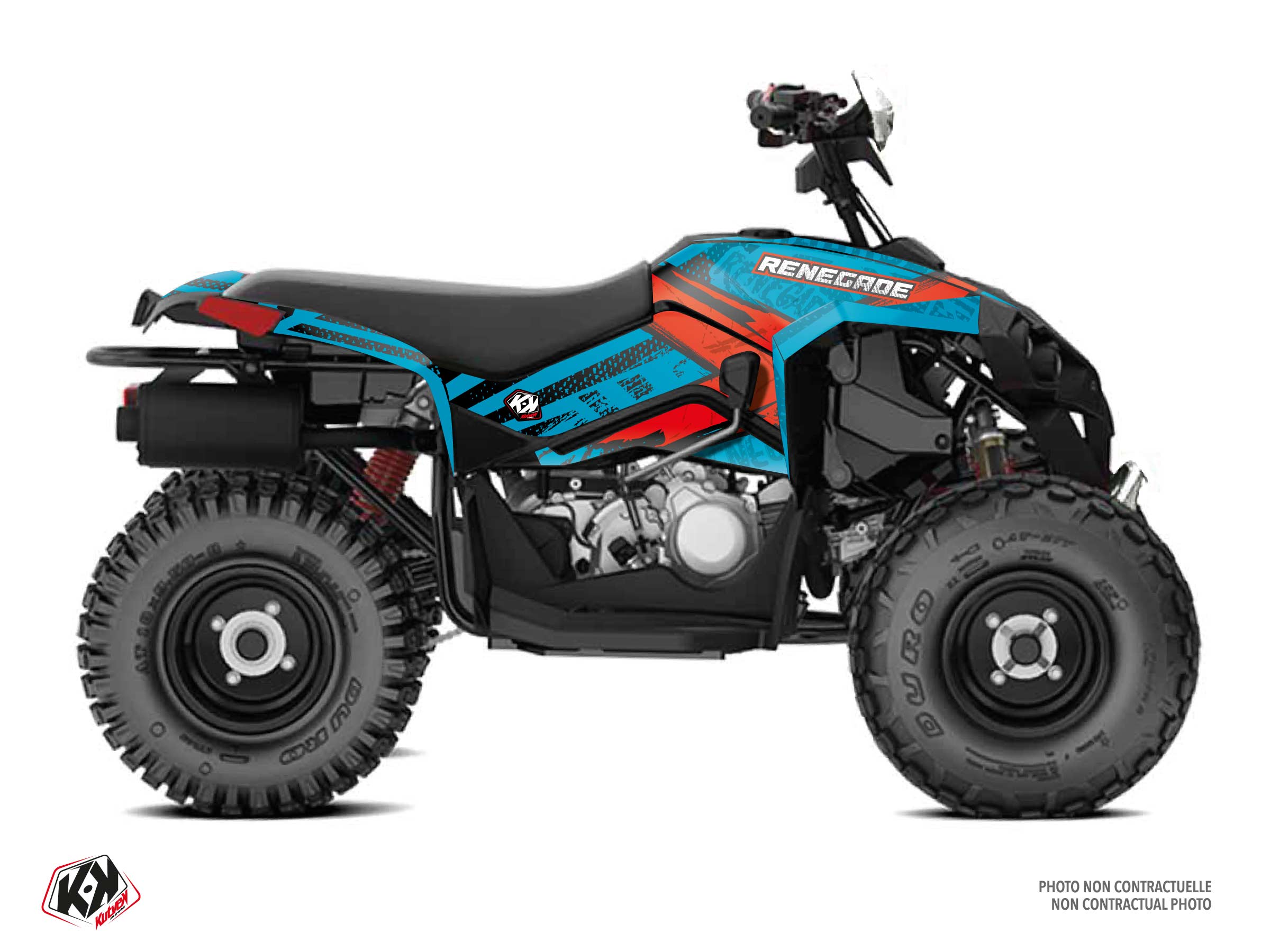 can-am atv kollector  graphic kit turquoise
