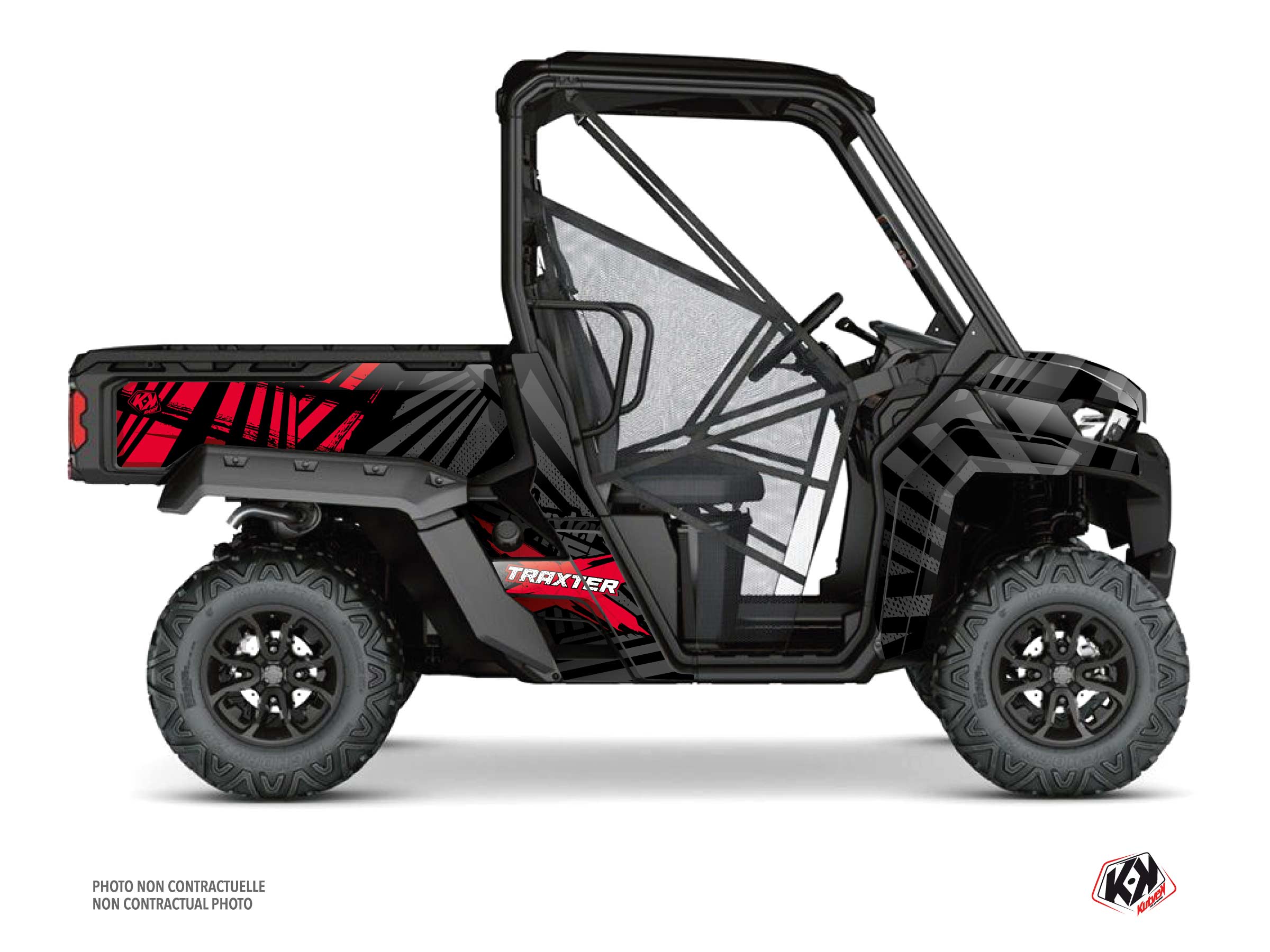 Kit Graphique ssv can-am traxter kollector rouge  