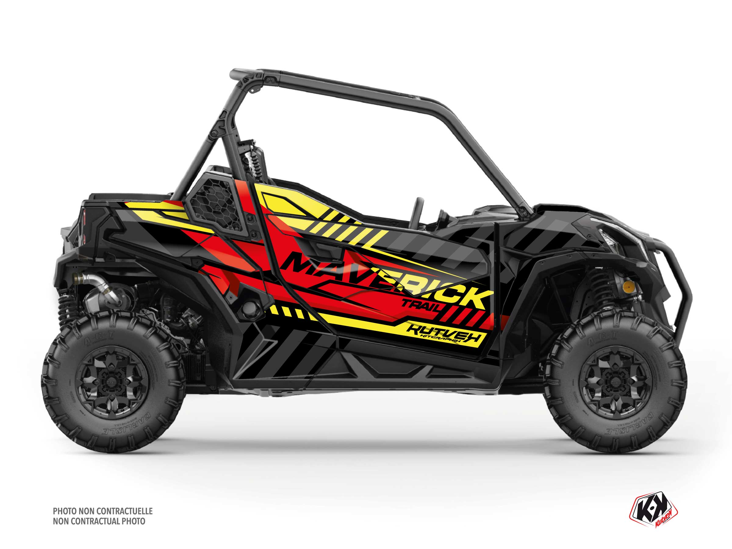 can-am utv konkeror  graphic kit red-yellow