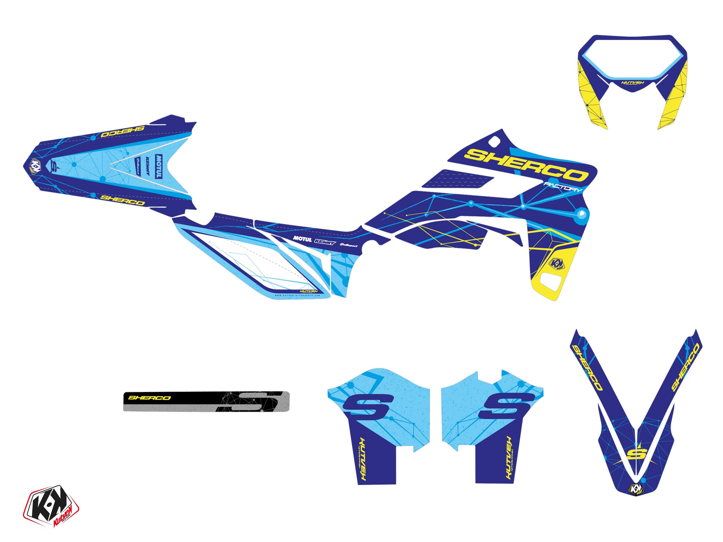 Kosmos Graphic Kit Sherco SM 50 Blue