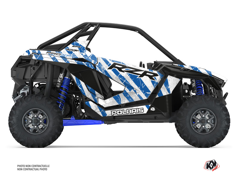 polaris utv krack  graphic kit blue