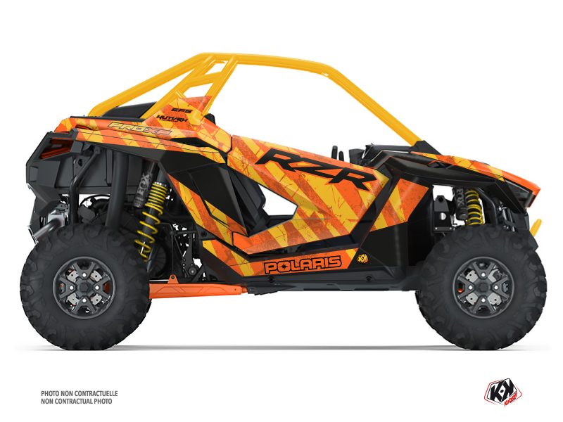 polaris utv krack  graphic kit orange