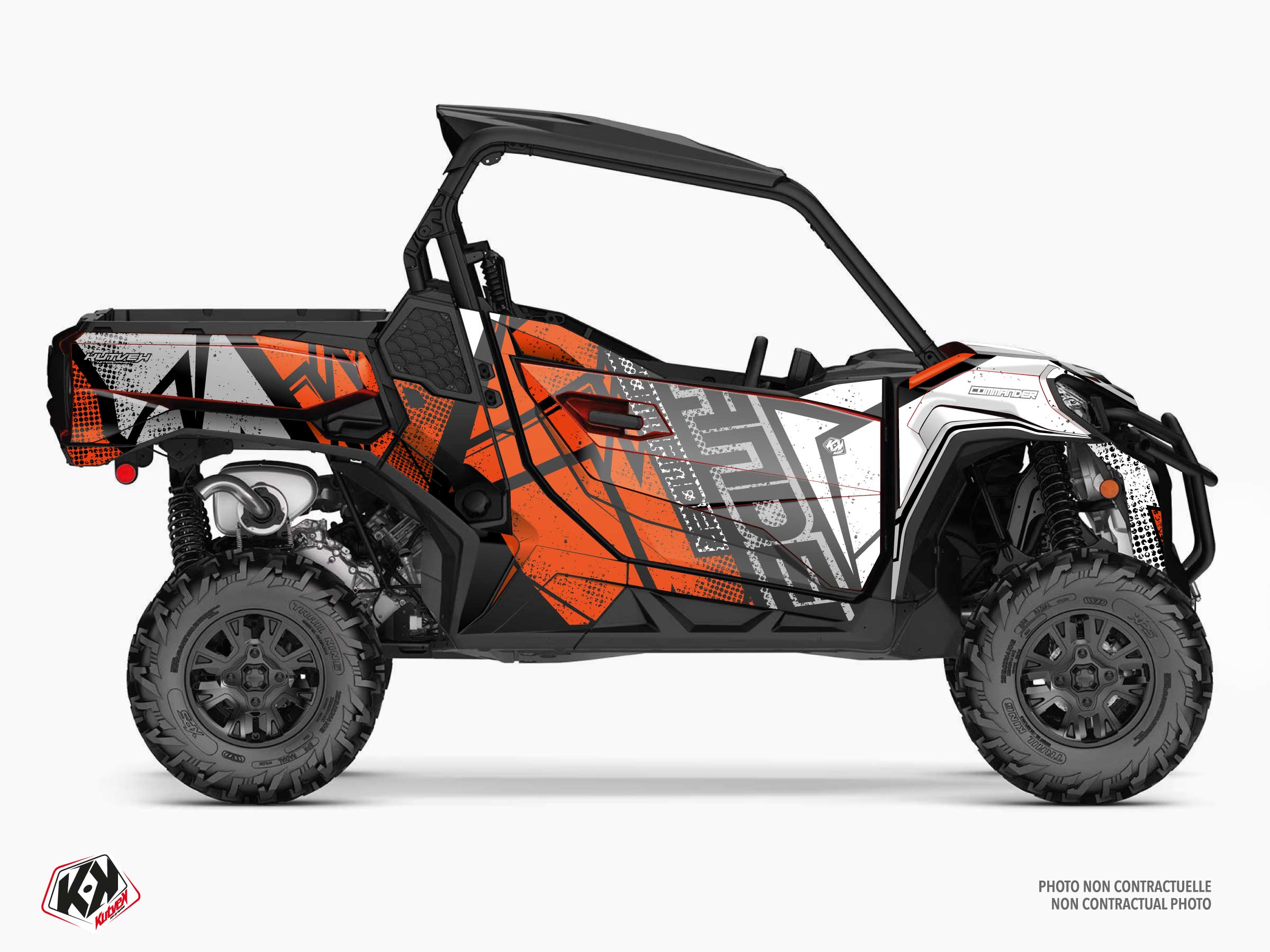 can-am utv kraft  graphic kit red