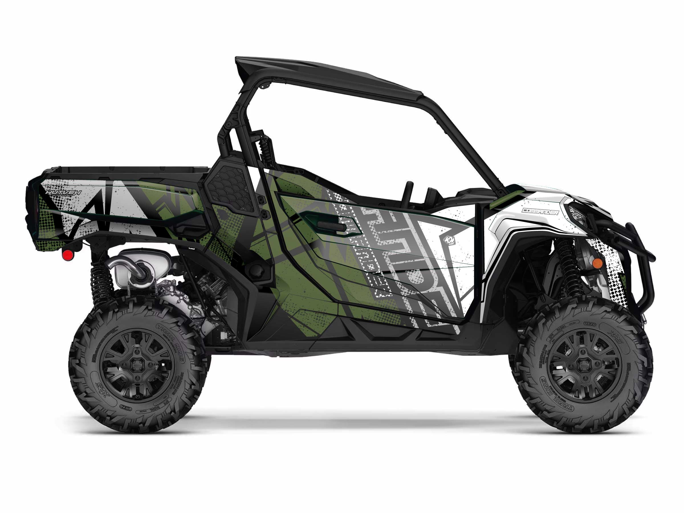 can-am utv kraft  graphic kit green