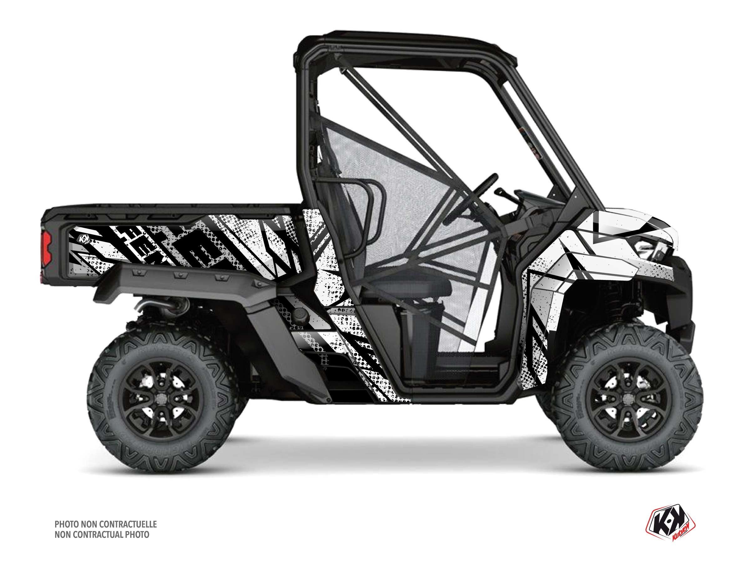 can-am utv kraft  graphic kit white