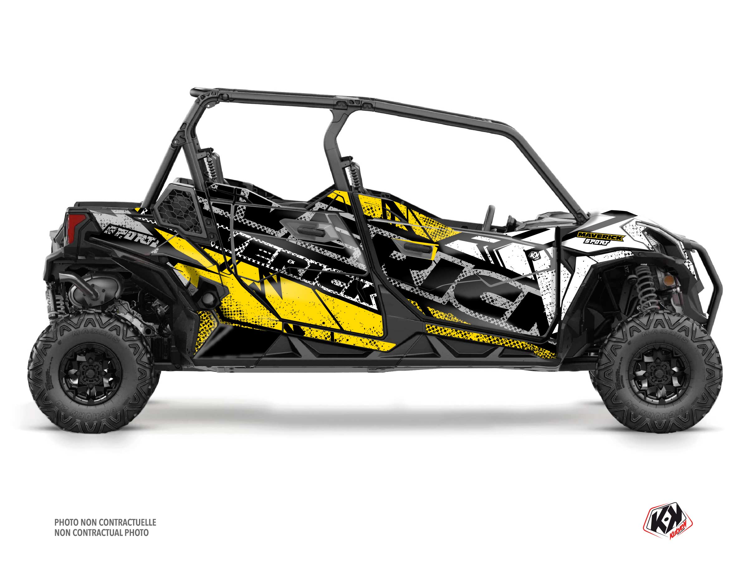 can-am utv kraft  graphic kit yellow