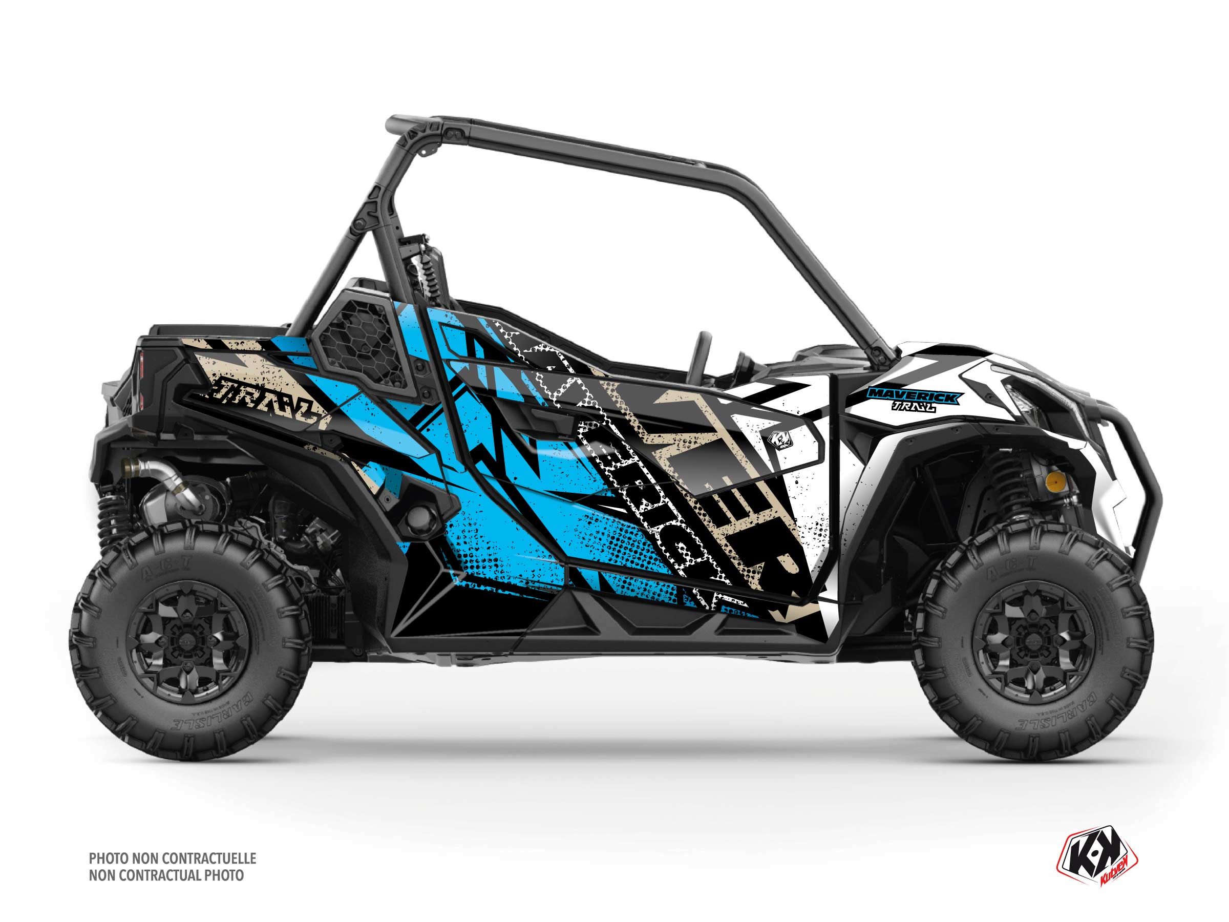 can-am utv kraft  graphic kit white-blue