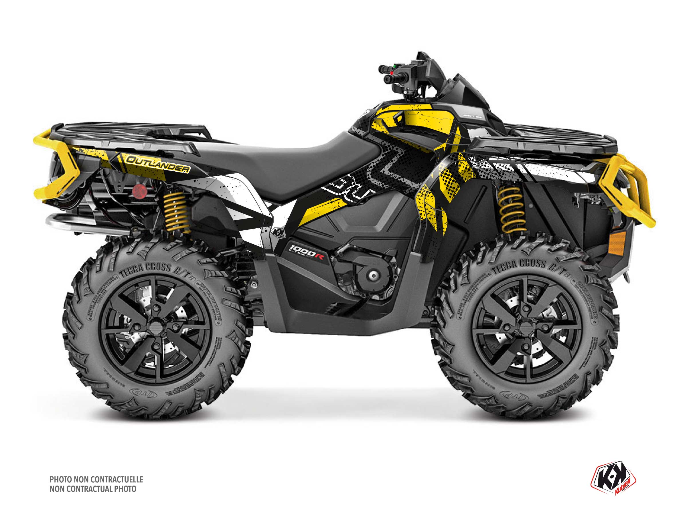 can-am atv kraft serie graphic kit yellow