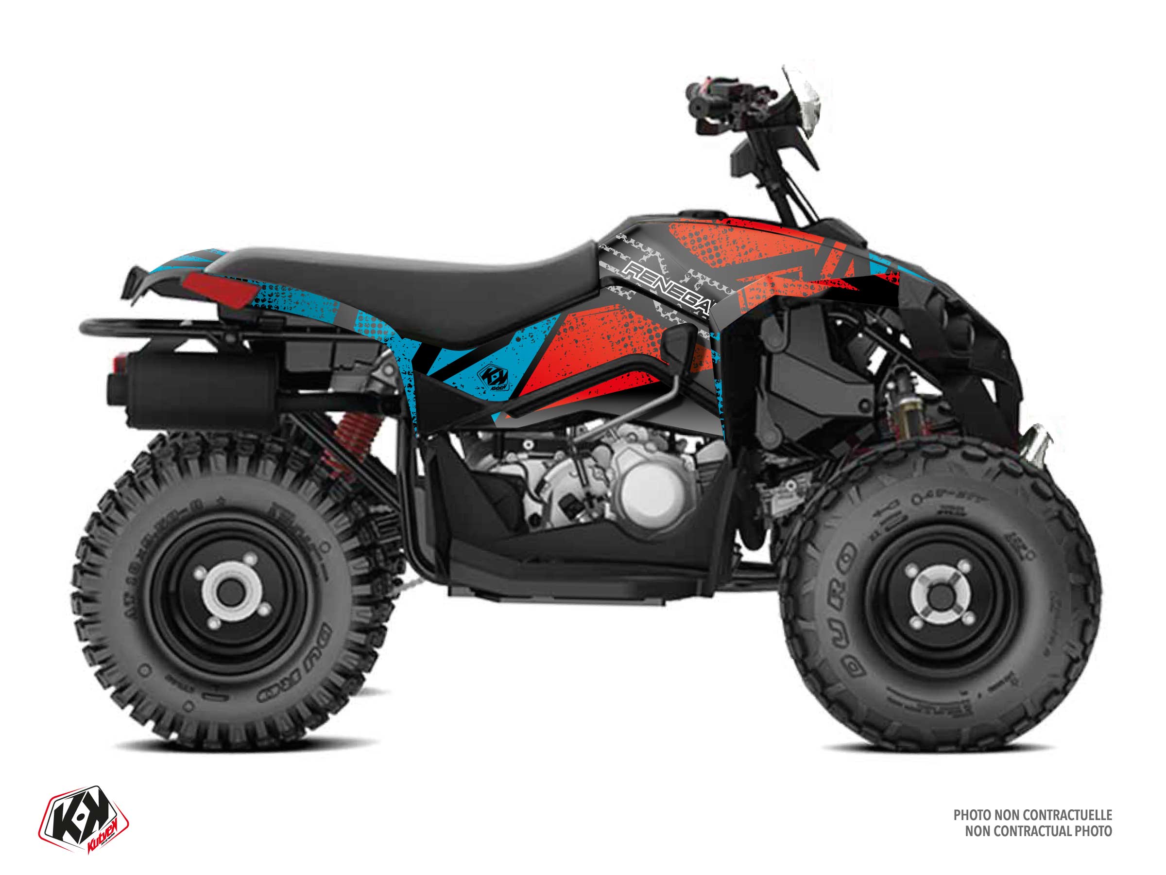 can-am atv kraft  graphic kit turquoise