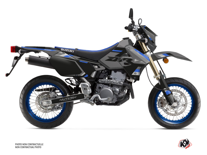 Kit Déco Moto Cross Label Suzuki DRZ 400 SM Gris Bleu 