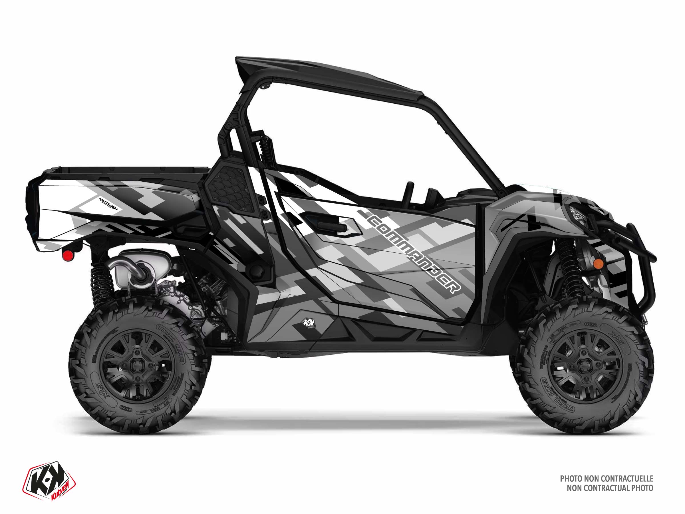 can-am utv lane  graphic kit grey