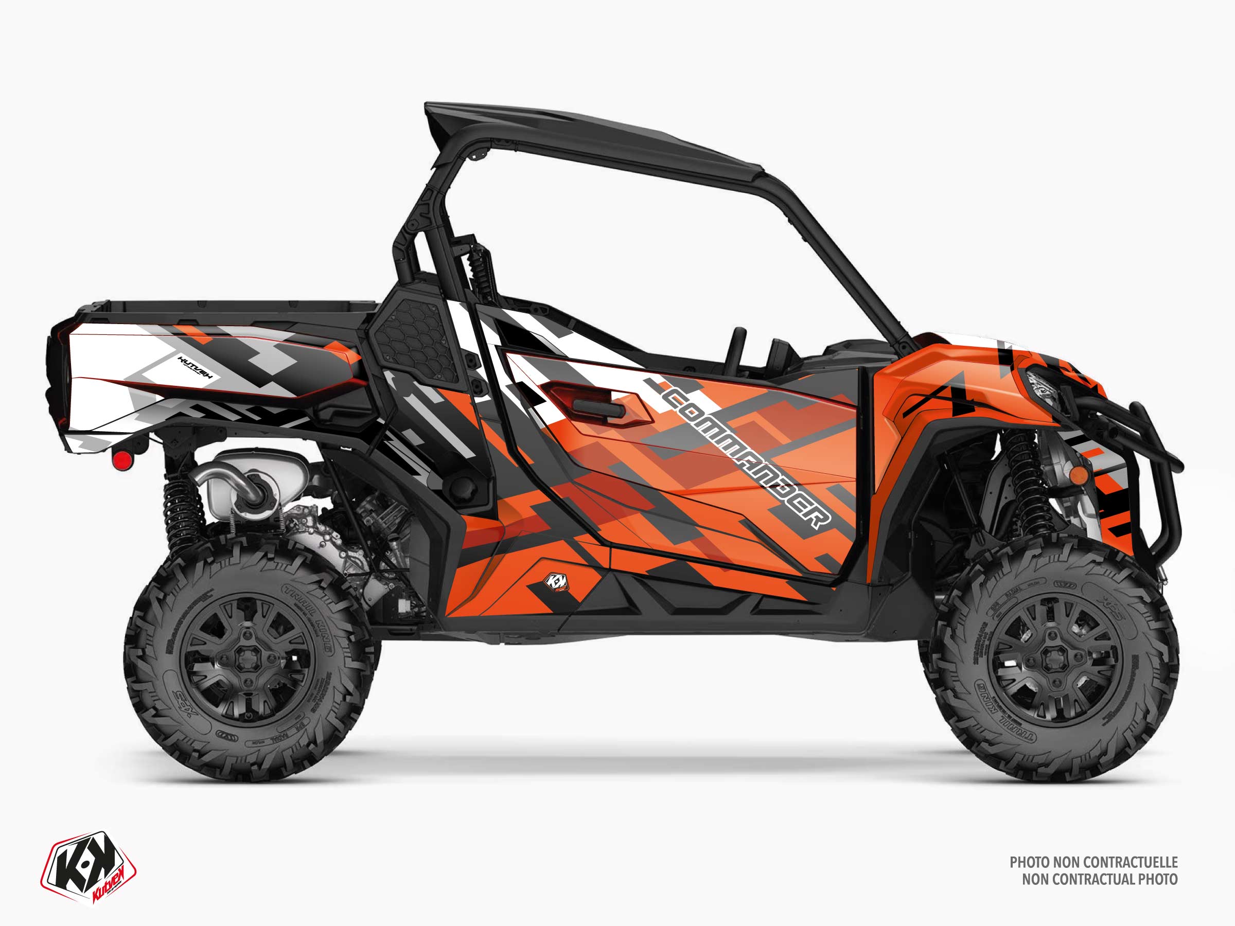 can-am utv lane  graphic kit red