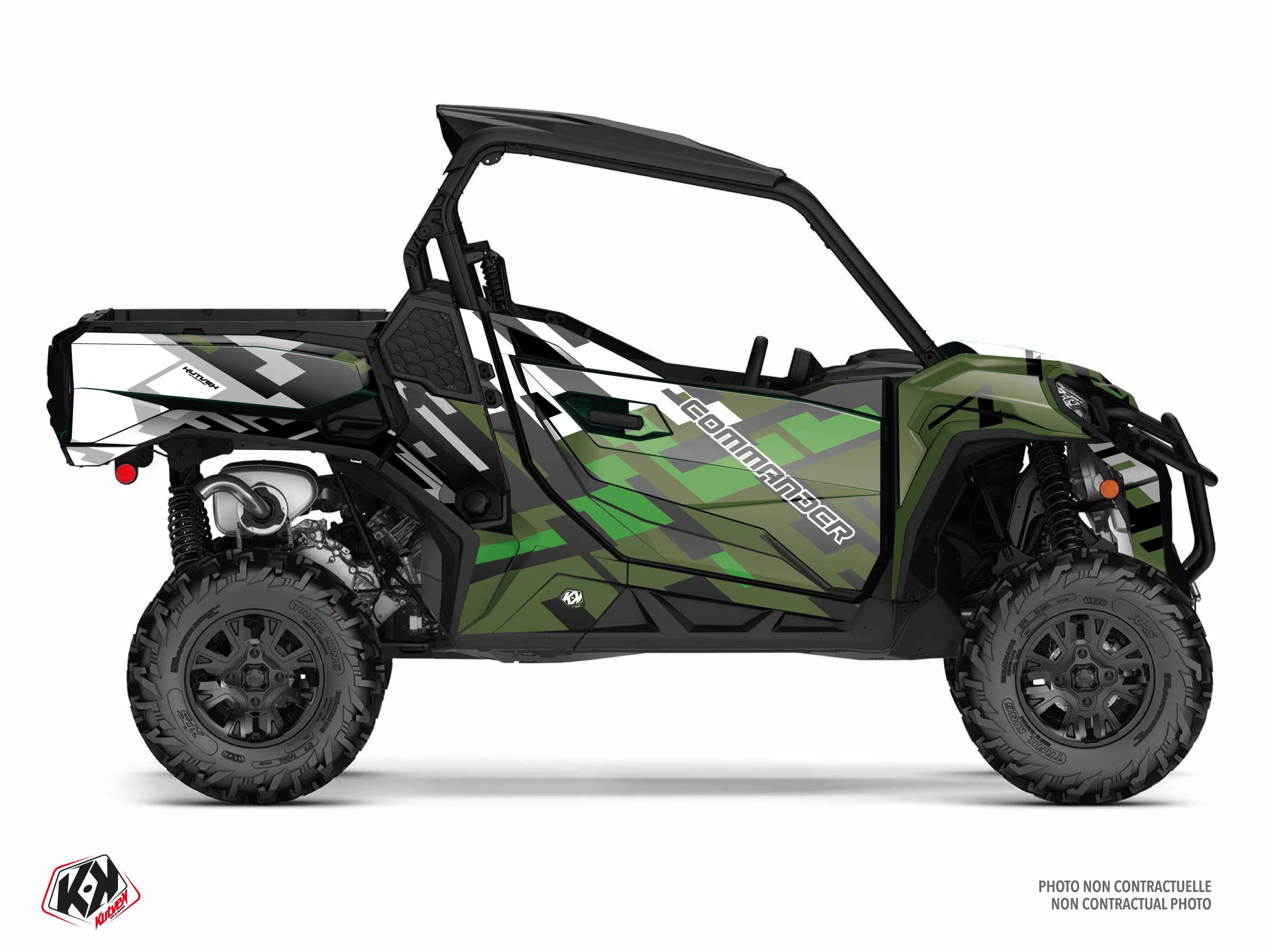 can-am utv lane  graphic kit green