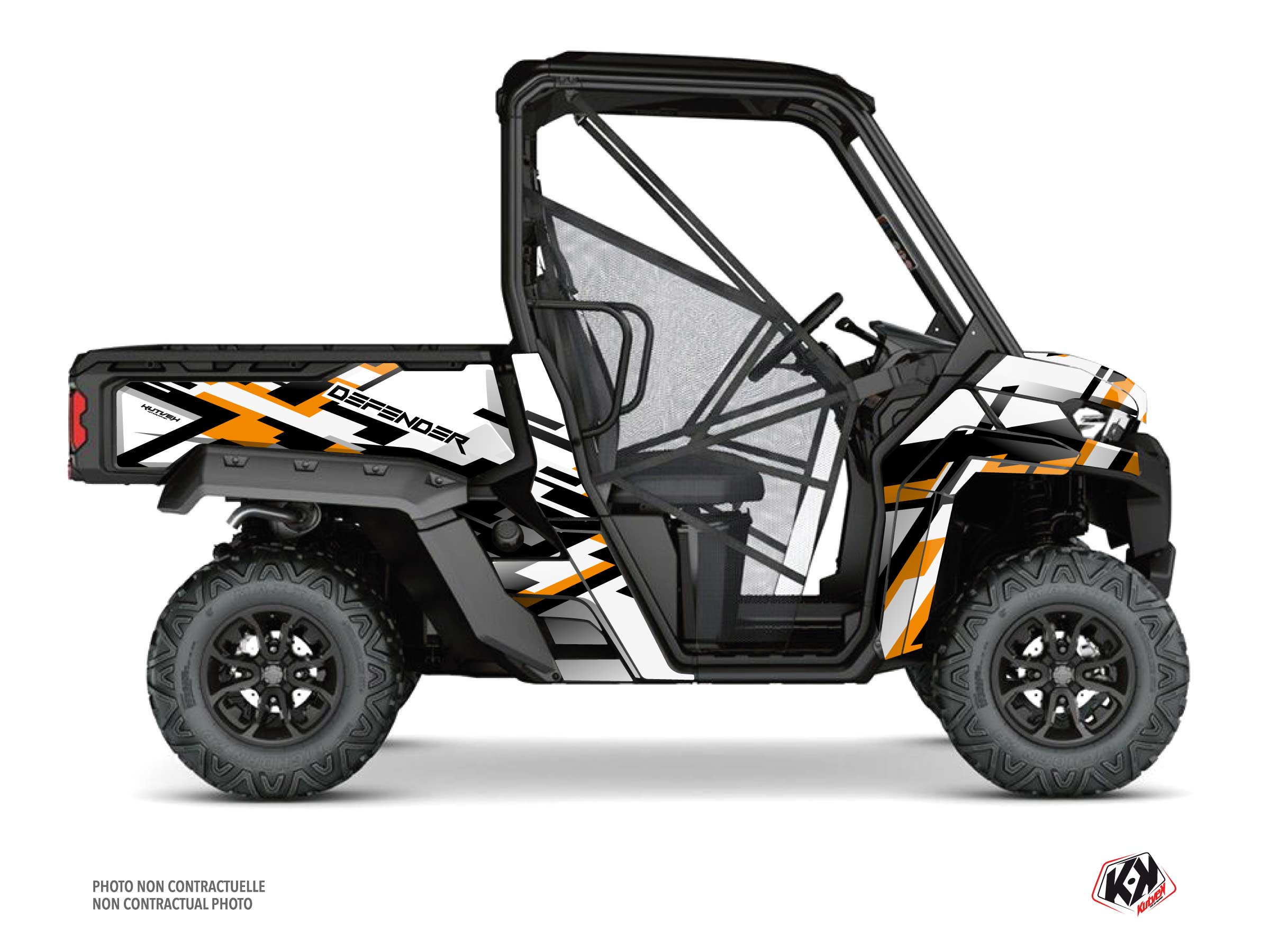 can-am utv lane  graphic kit white
