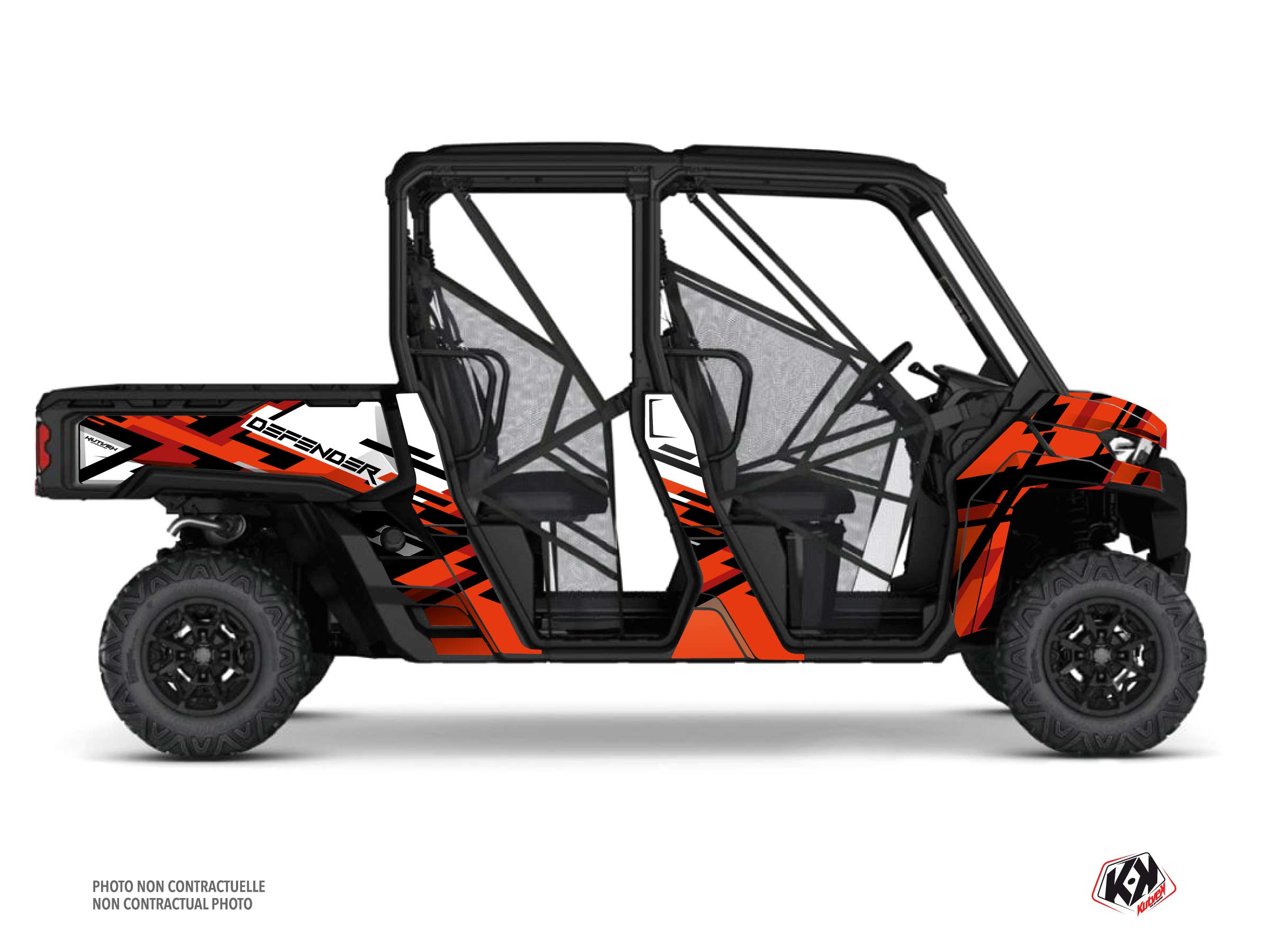 Kit Graphique ssv can-am defender max lane rouge  