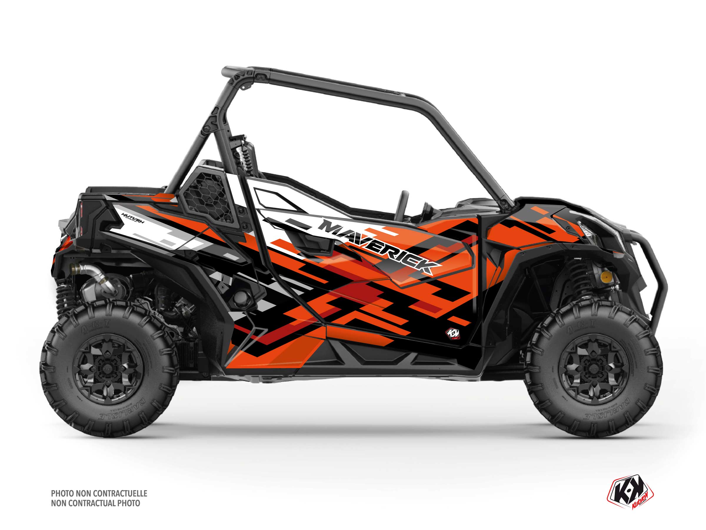 kit déco ssv can-am maverick trail avec portes lane rouge