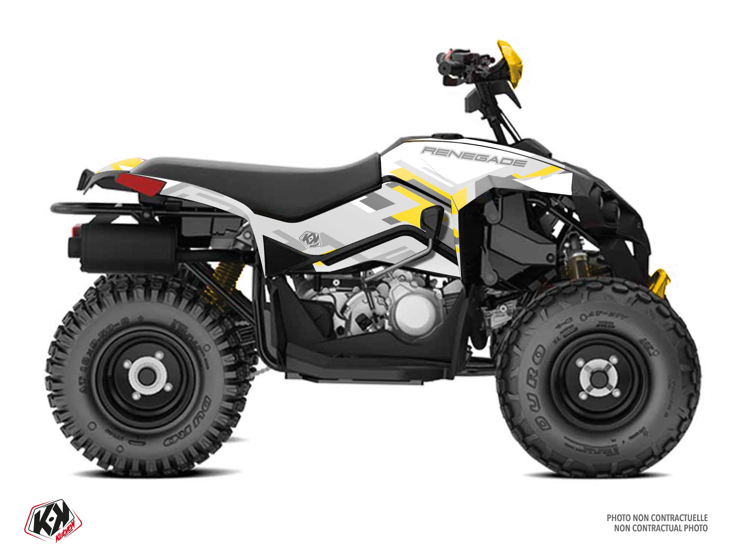 can-am atv lane  graphic kit grey-yellow