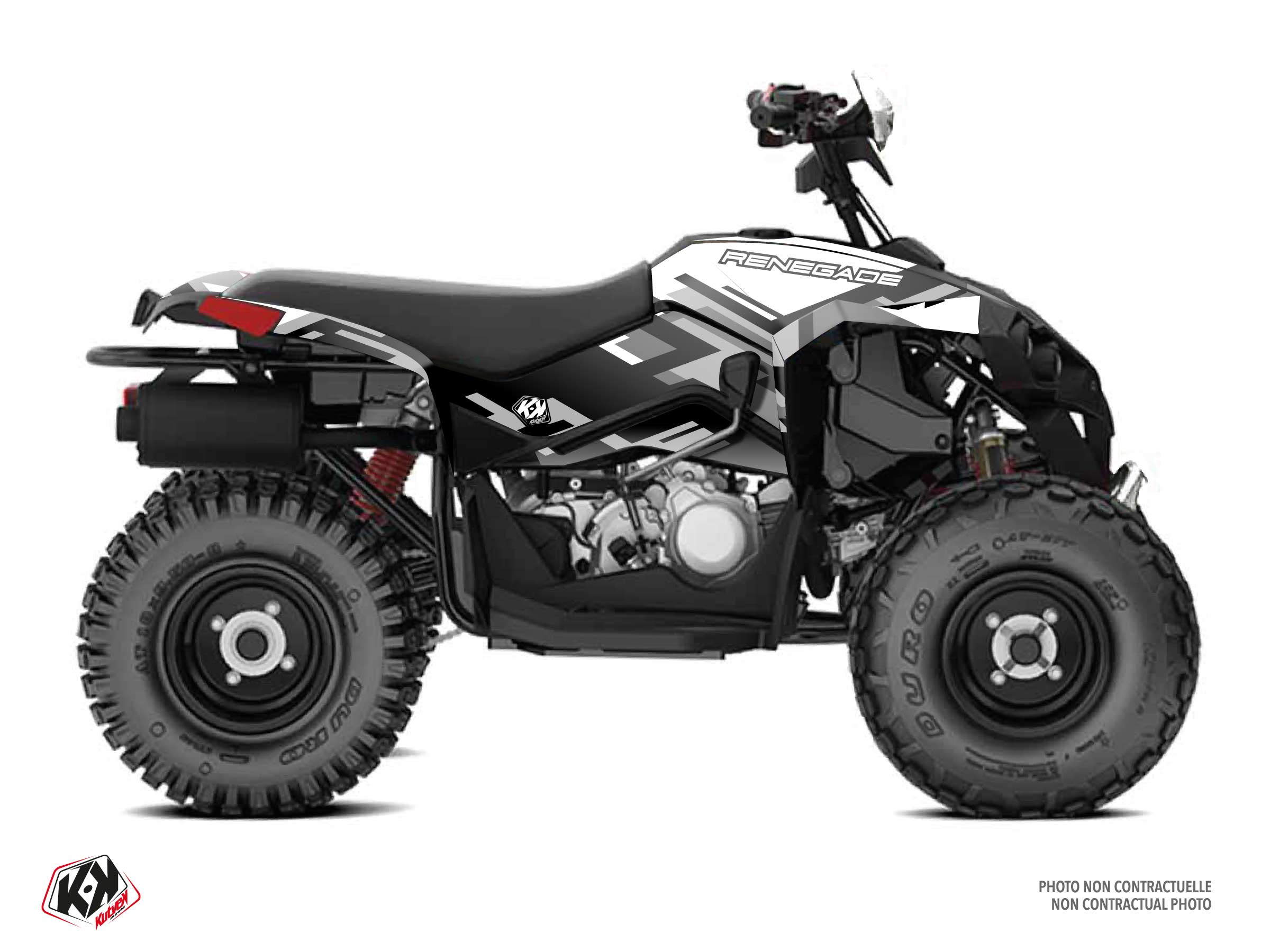 can-am atv lane  graphic kit grey