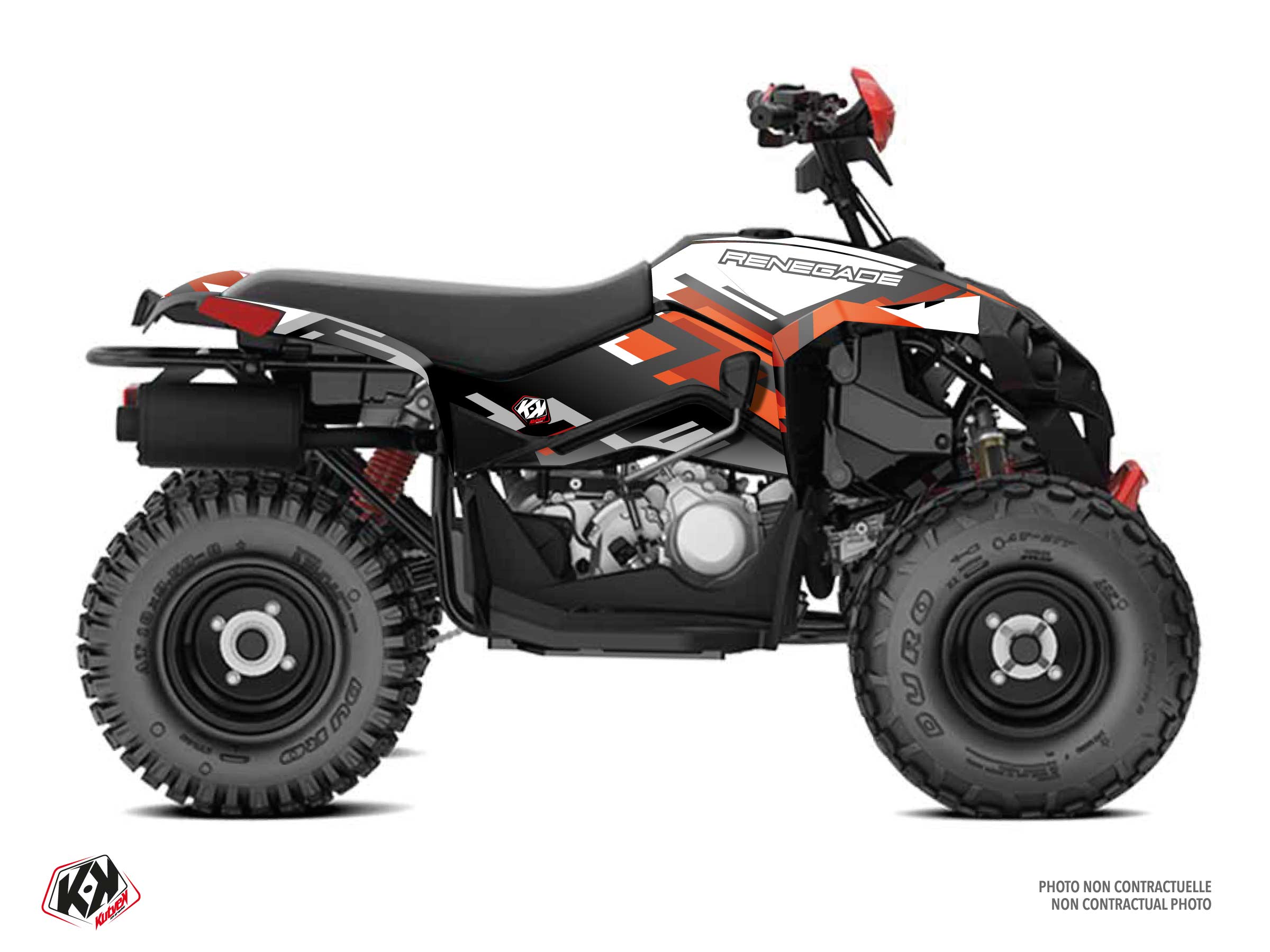 can-am atv lane  graphic kit red
