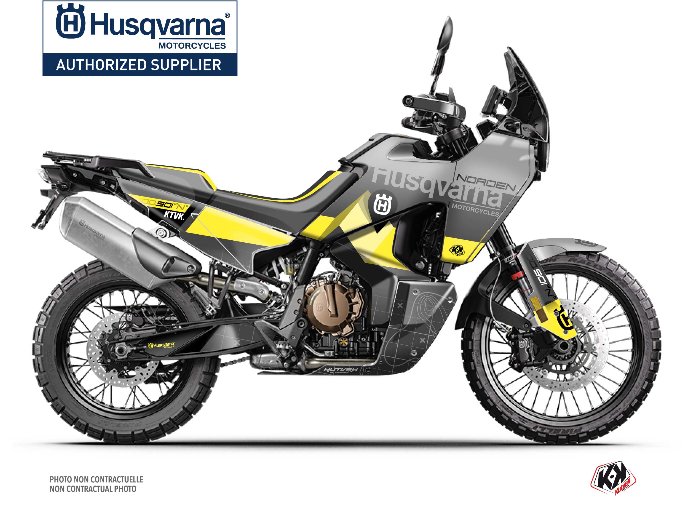 husqvarna street bike latitude  graphic kit yellow