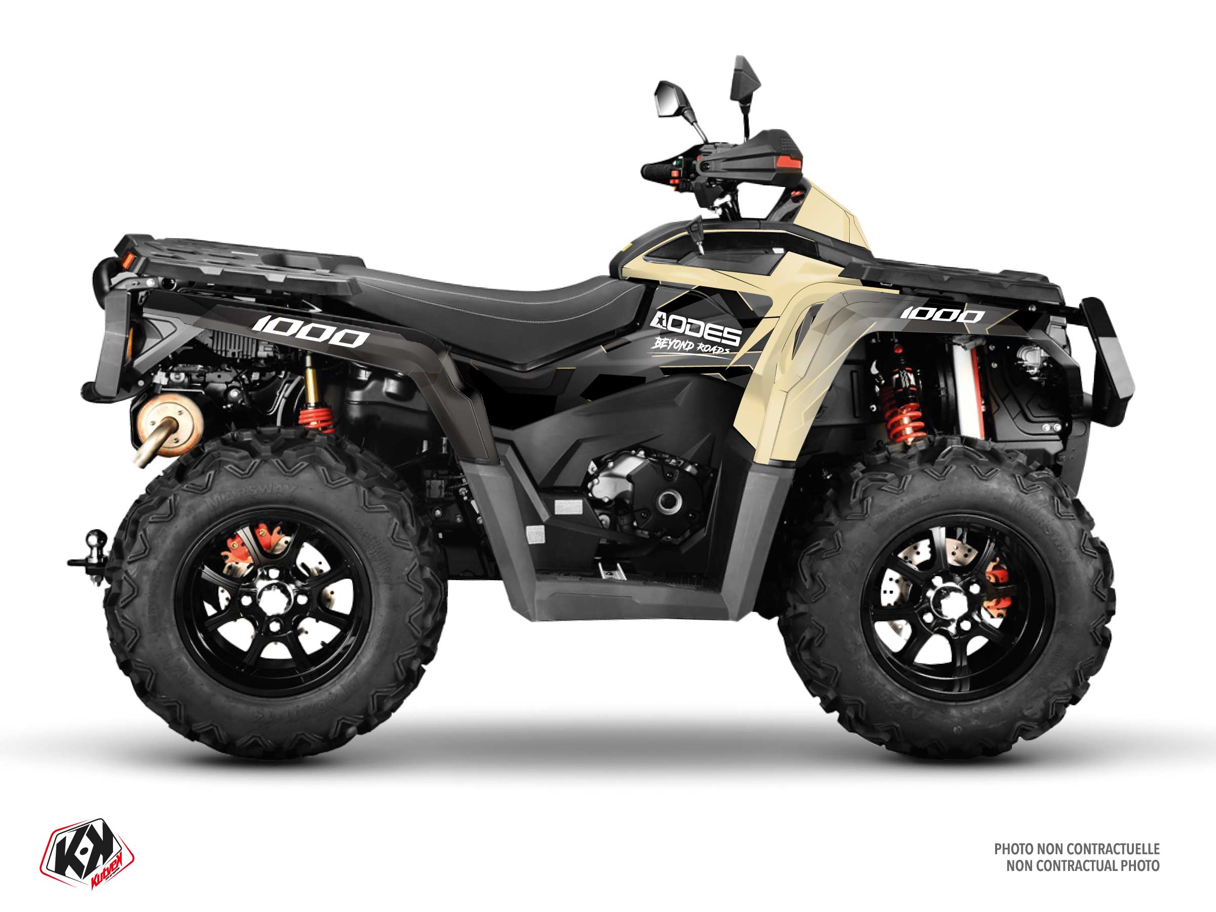 aodes atv lava  graphic kit beige