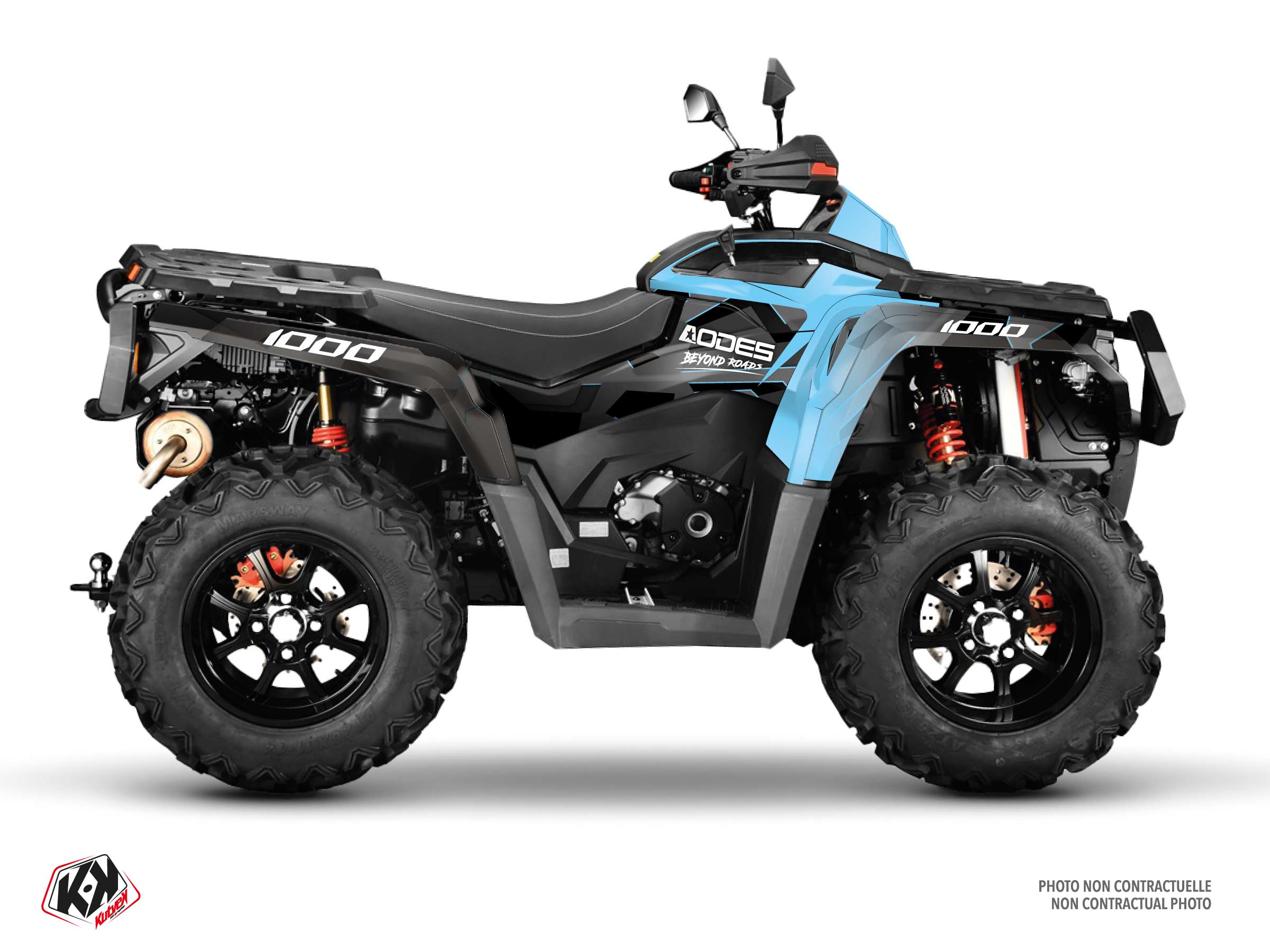 aodes atv lava  graphic kit blue