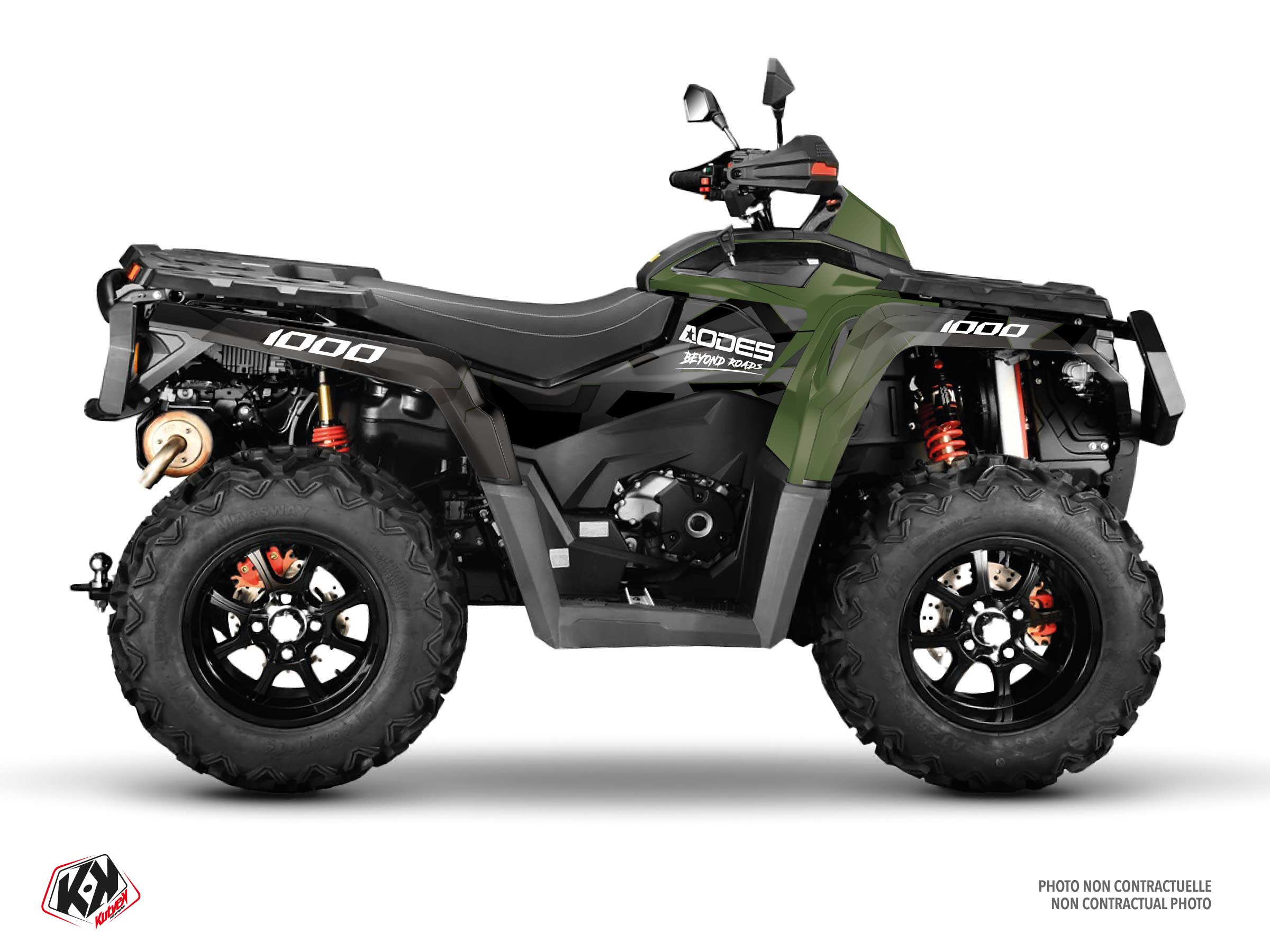 aodes atv lava  graphic kit green
