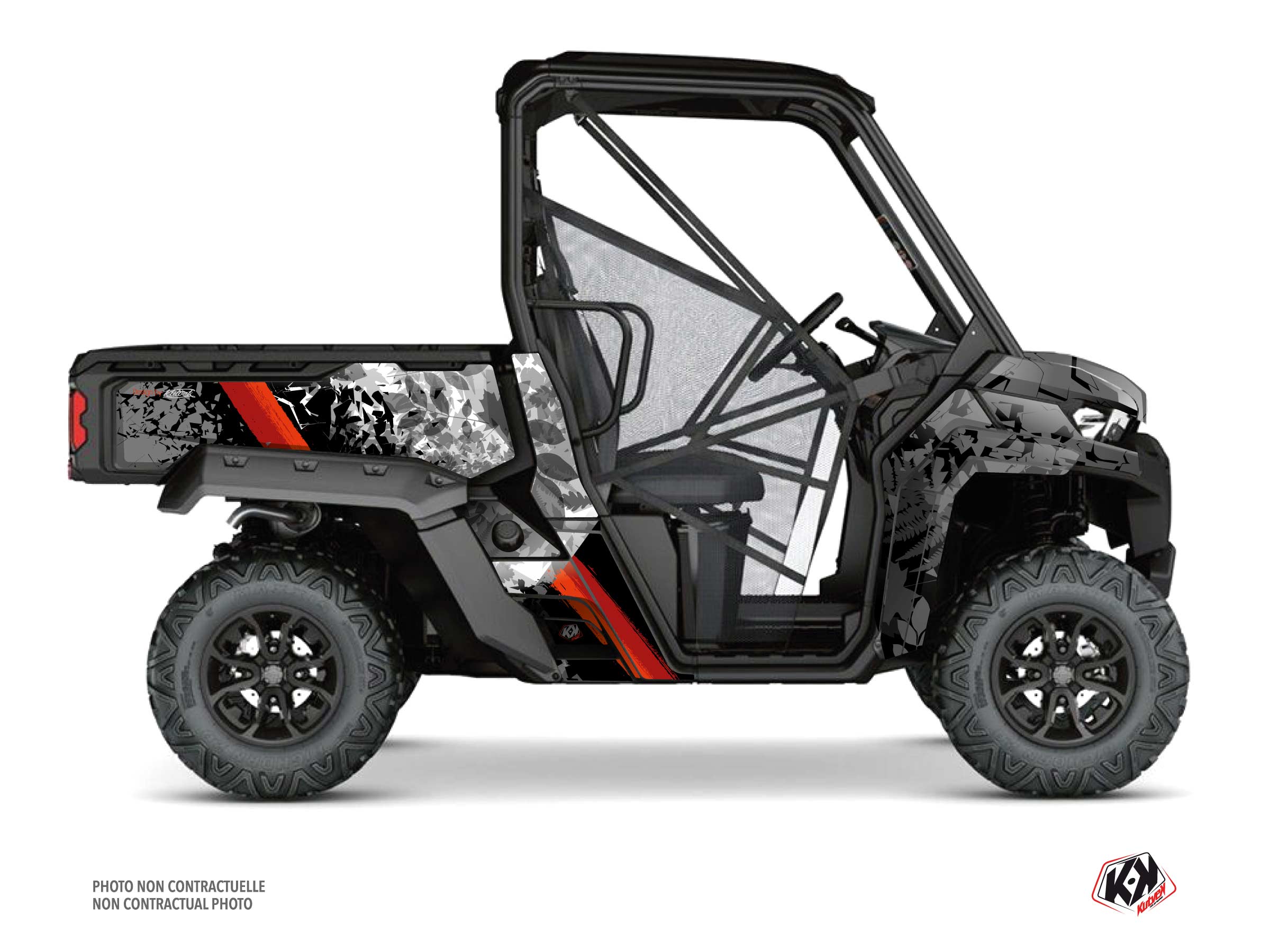 can-am utv leaf  graphic kit white