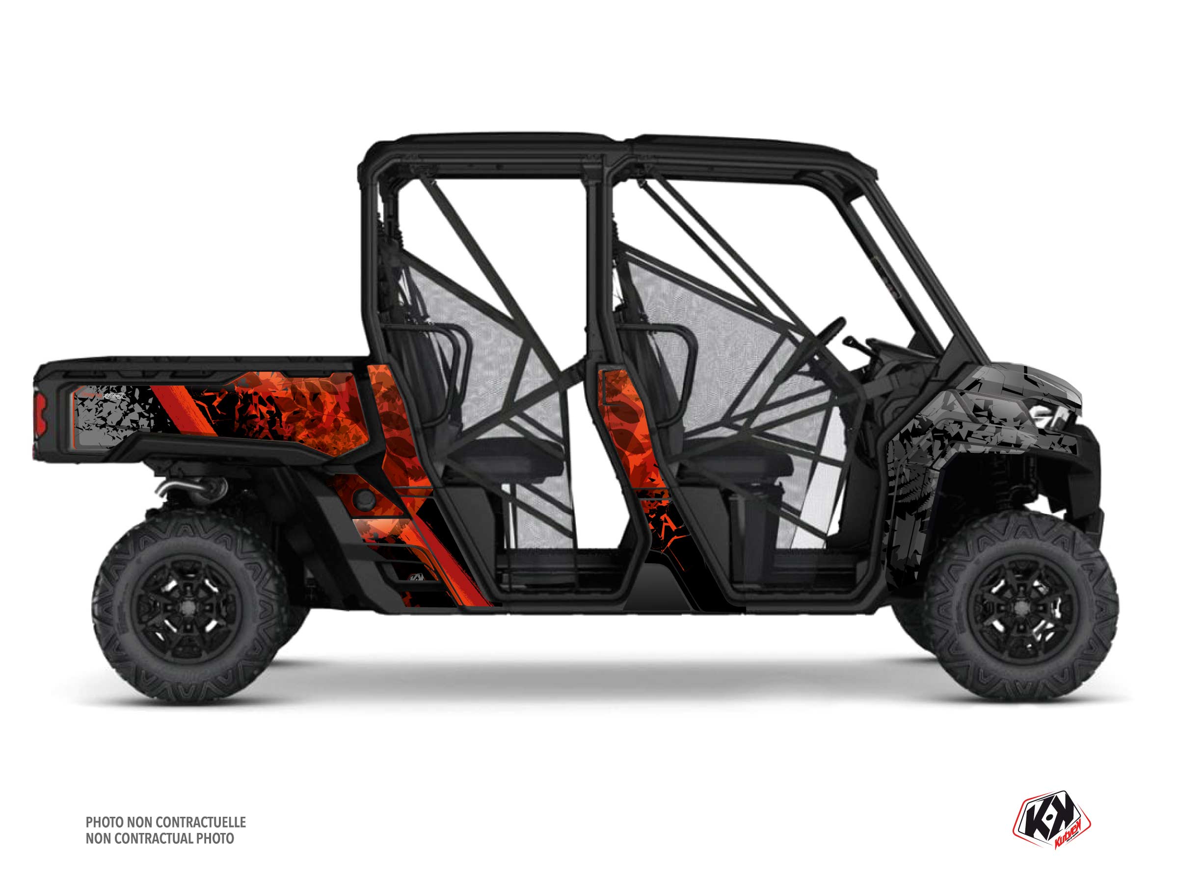 Kit Graphique ssv can-am defender max leaf rouge  